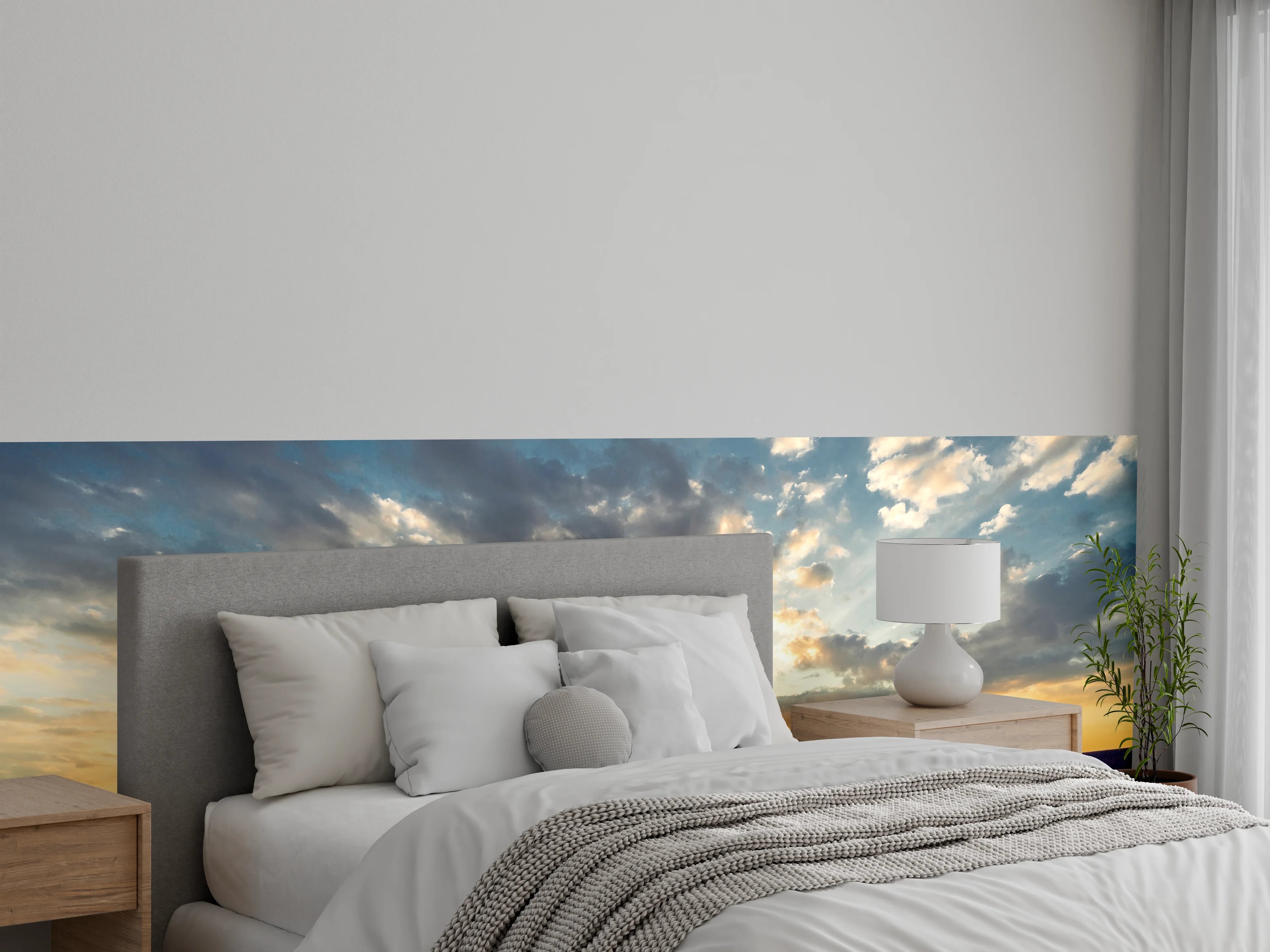 Wandverkleidung Schlafzimmer - Lavendelfeld Sonnenuntergang Naturfotografie