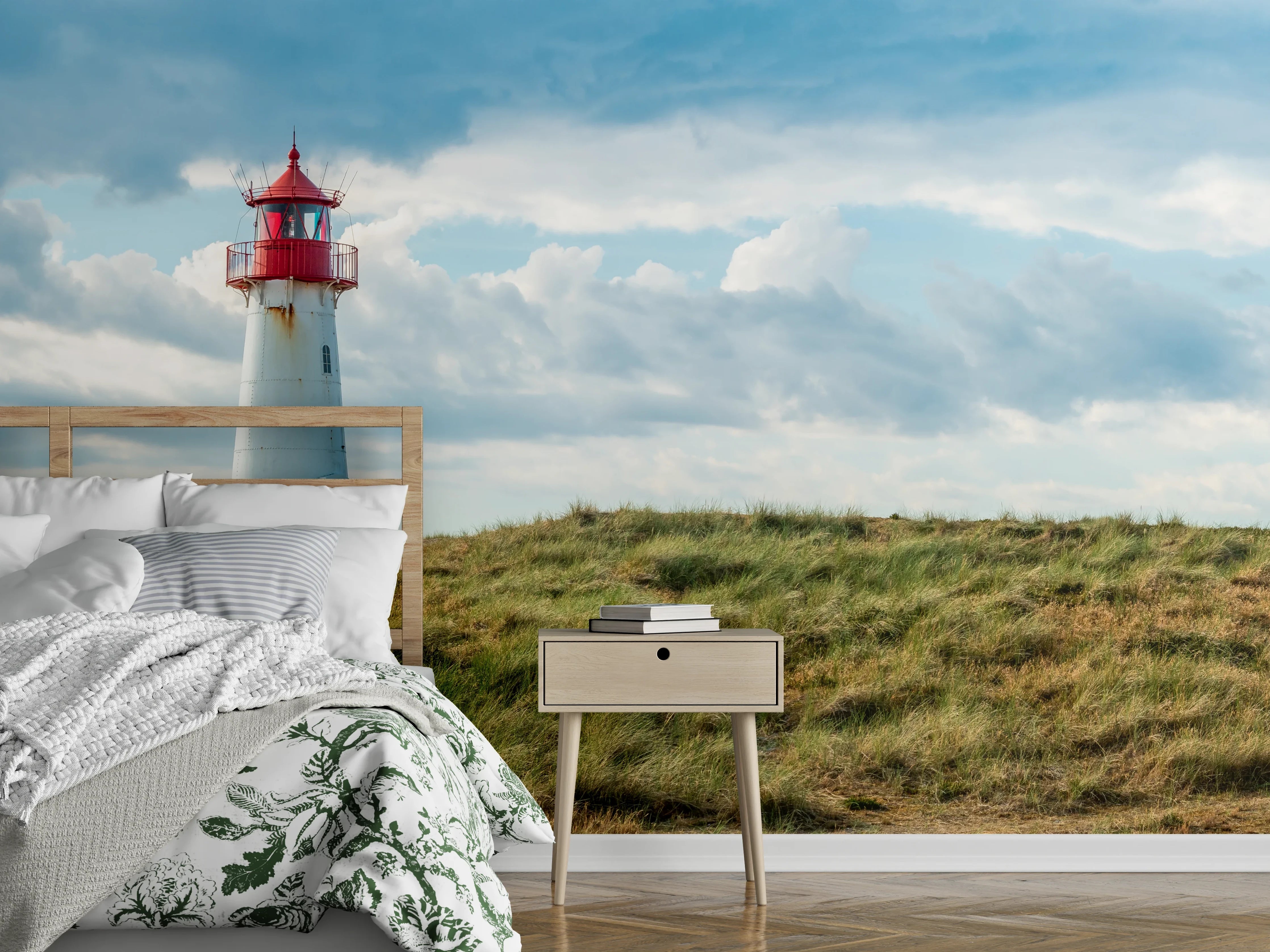Wandverkleidung Schlafzimmer - Leuchtturm Panorama Küste Nordsee