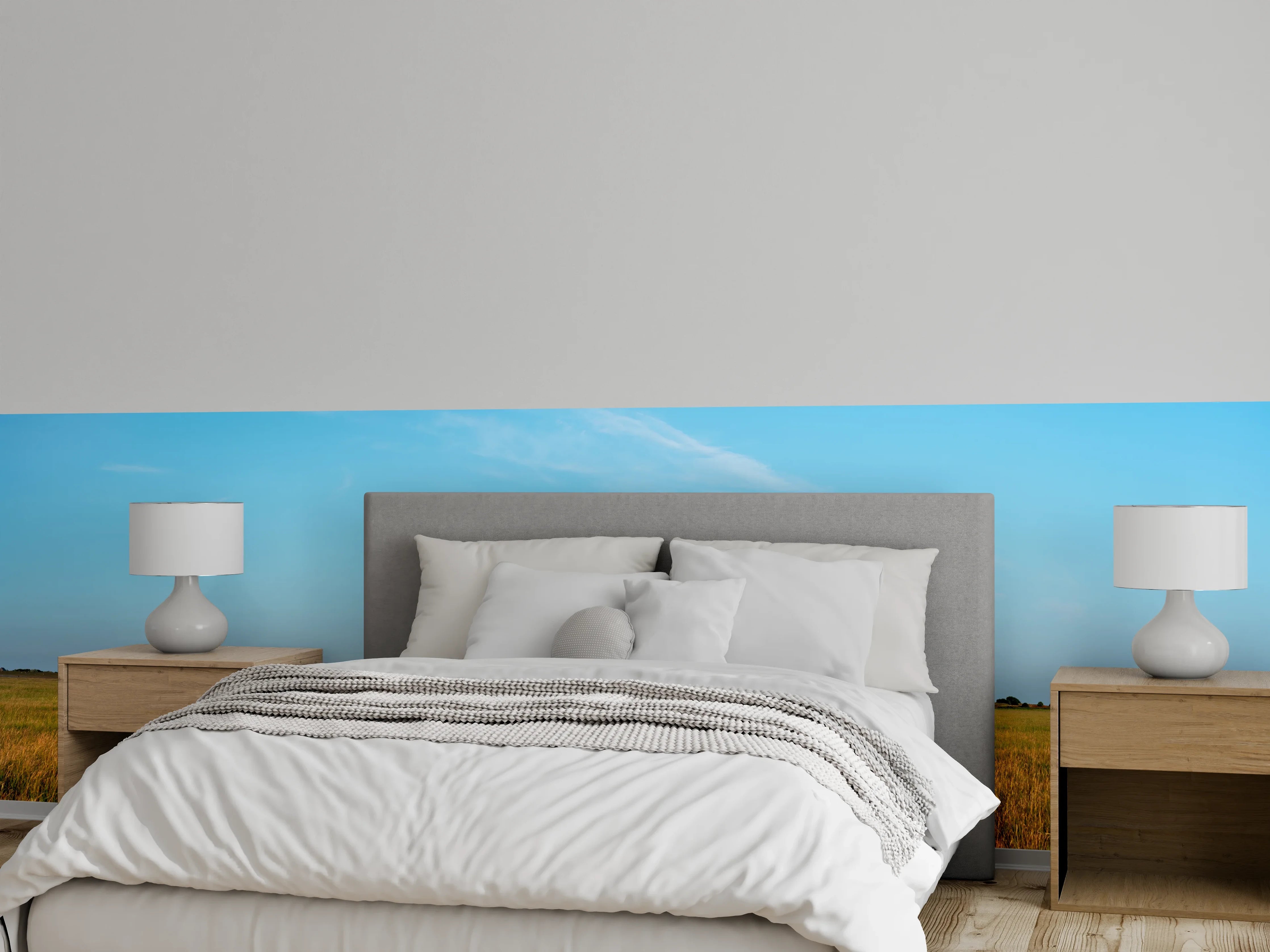 Wandverkleidung Schlafzimmer - Leuchtturm in Norddeutschland Panorama