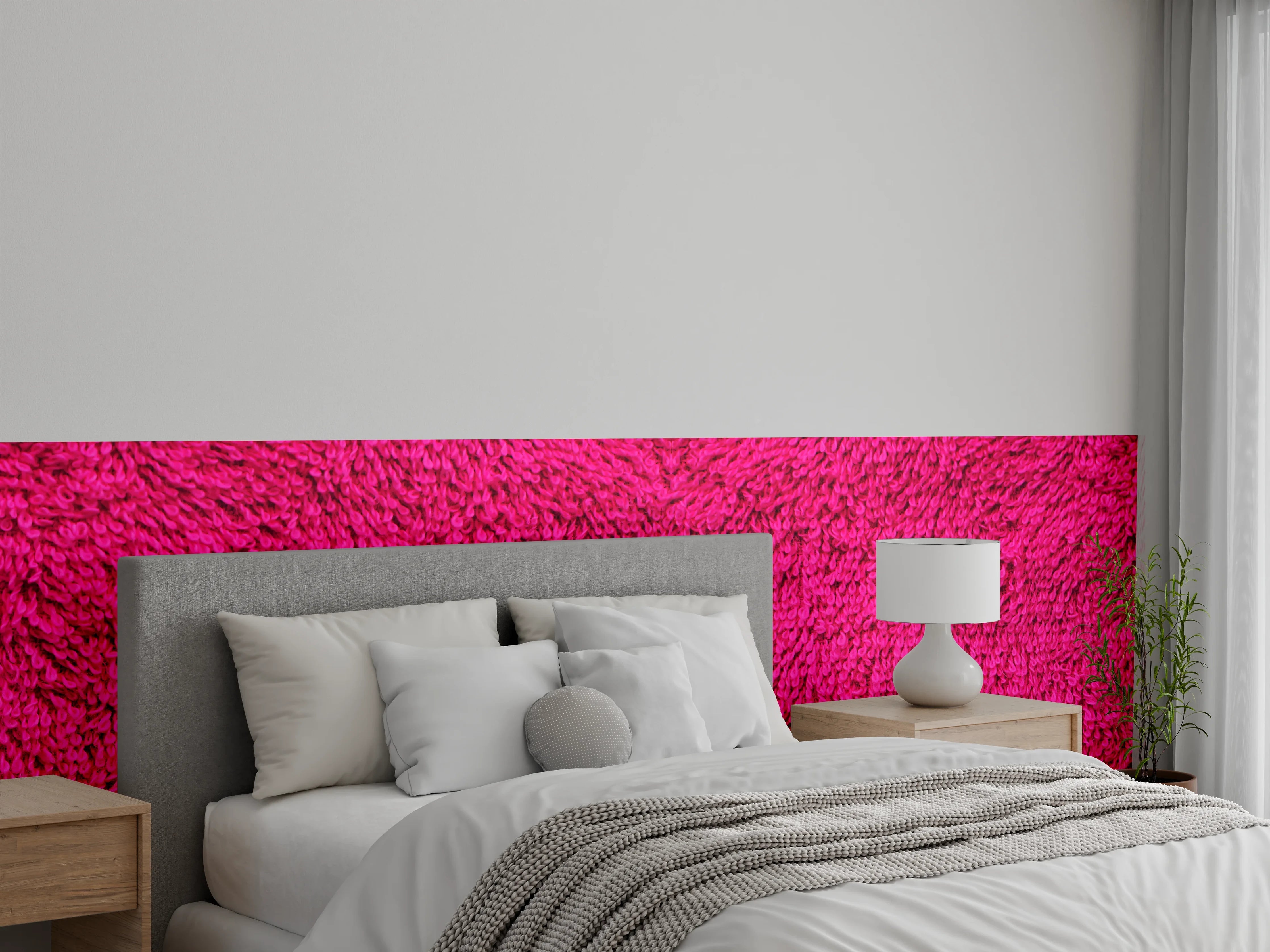 Wandverkleidung Schlafzimmer - Lila Frottee Handtuch Textur