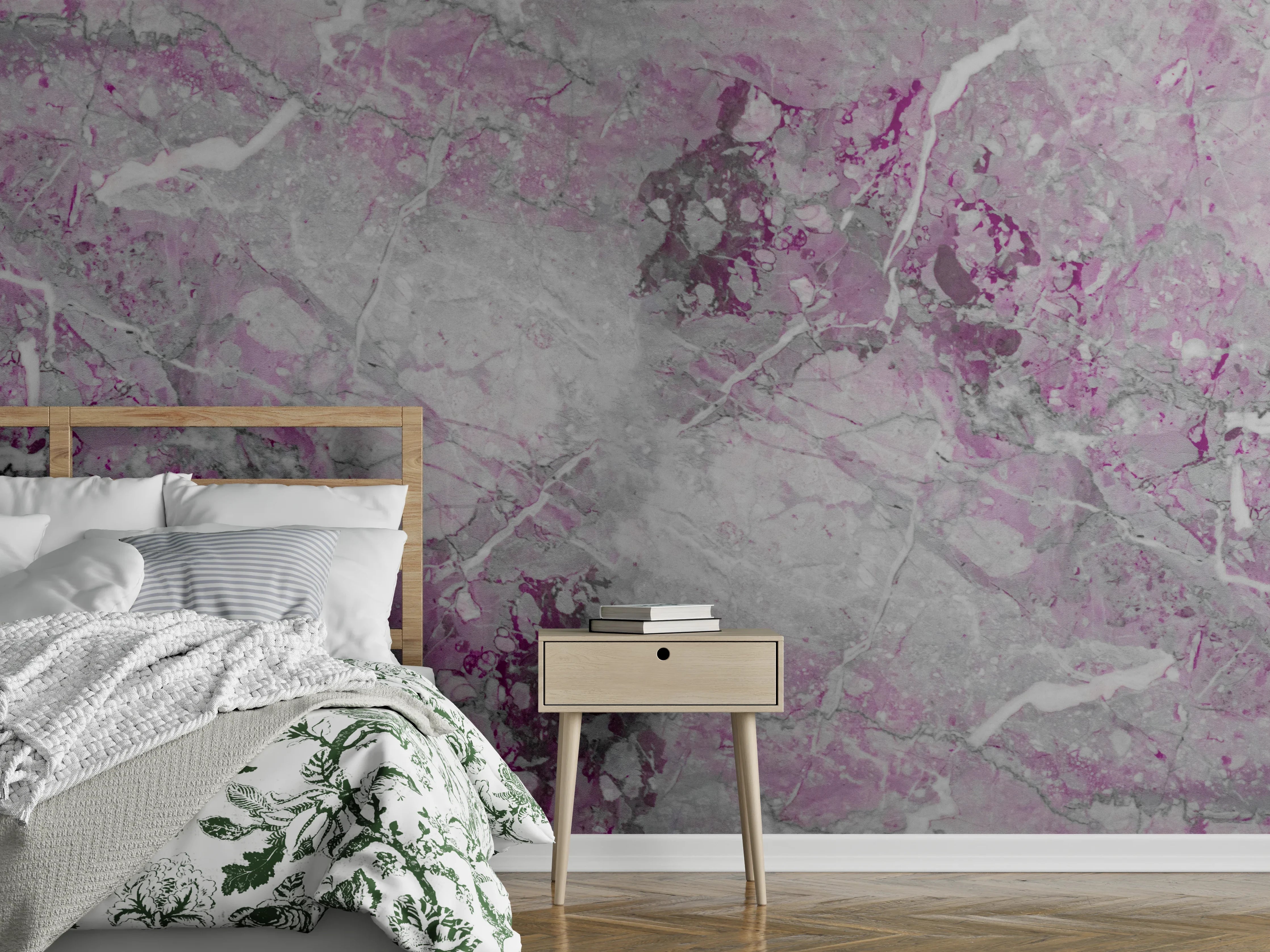 Wandverkleidung Schlafzimmer - Lila fleckige Marmor Hintergrund