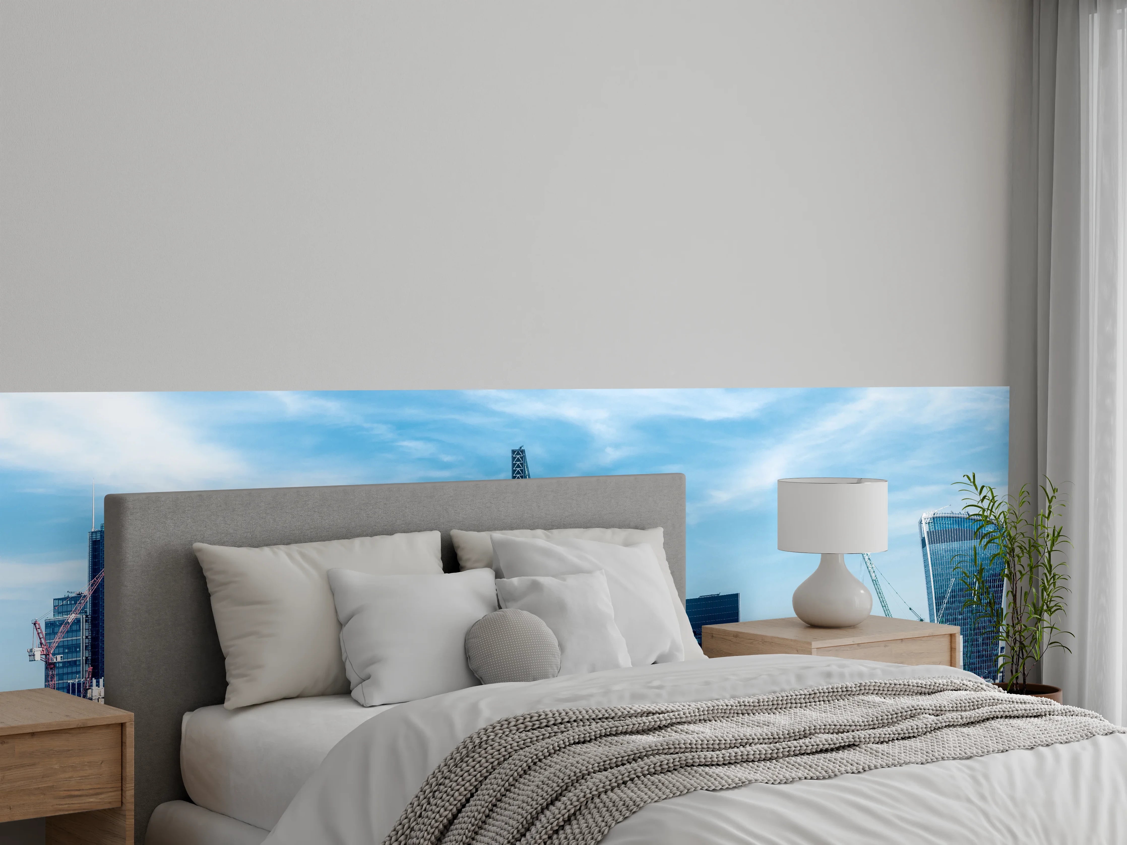 Wandverkleidung Schlafzimmer - London Skyline City Panorama modern