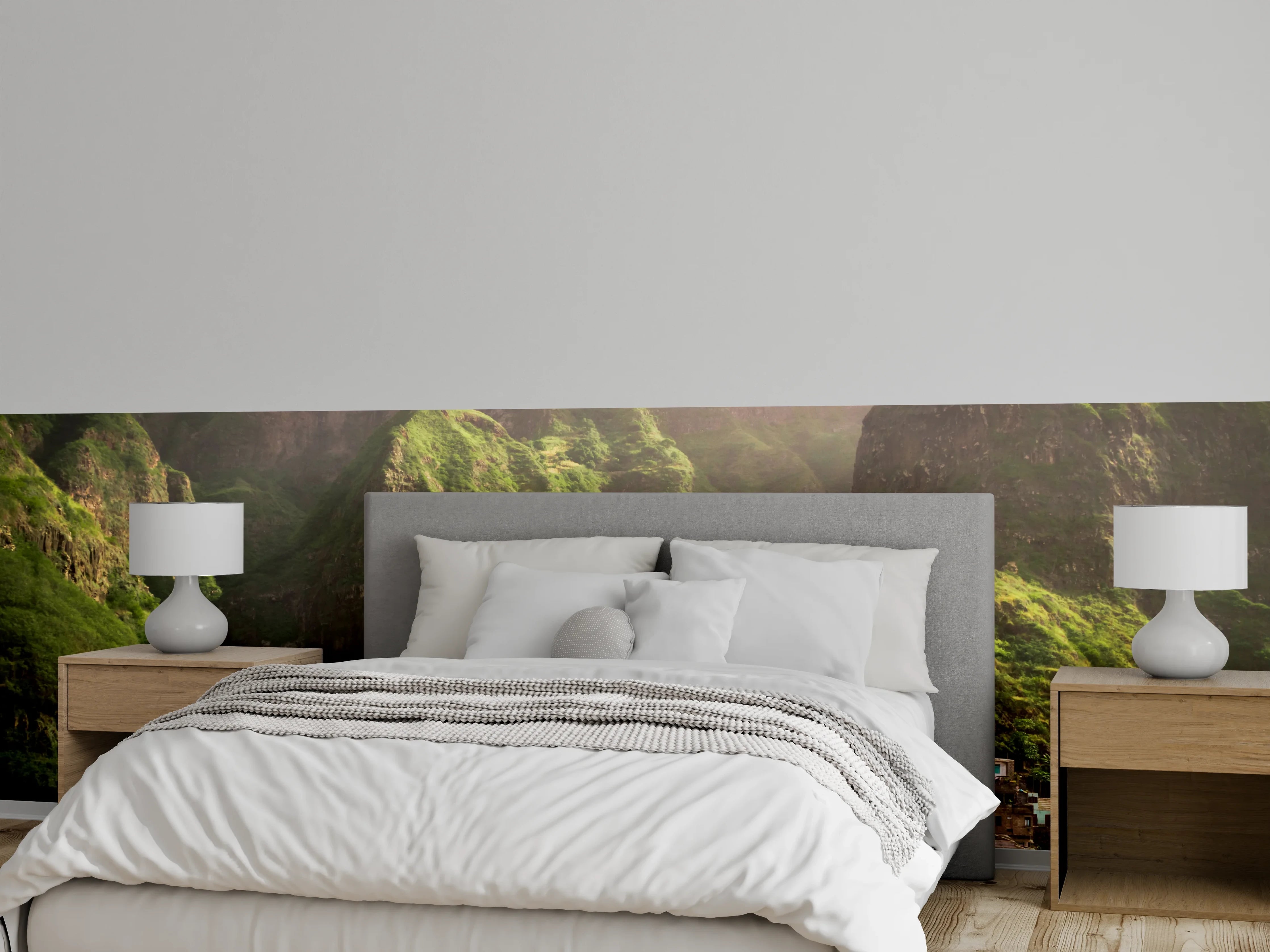 Wandverkleidung Schlafzimmer - Luftaufnahme von Fontainhas - Kabo Verde