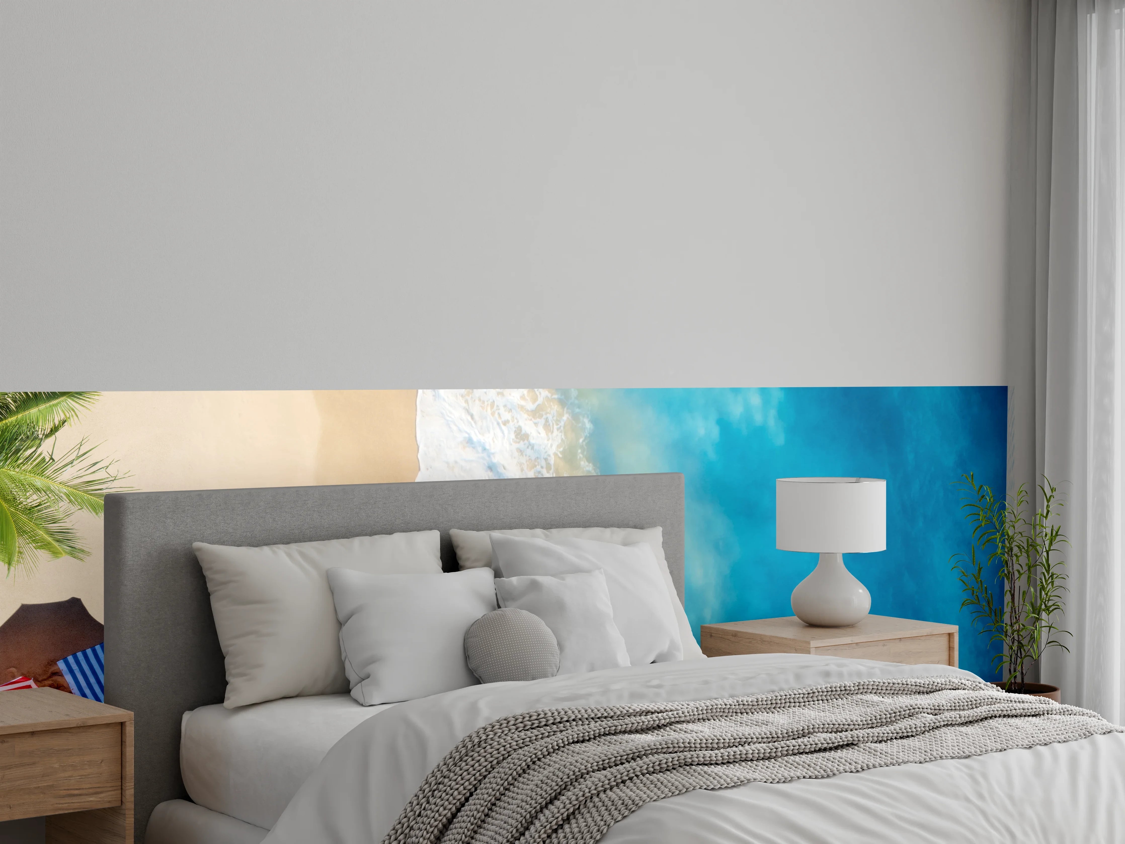 Wandverkleidung Schlafzimmer - Luftaufnahme von Regenschirm