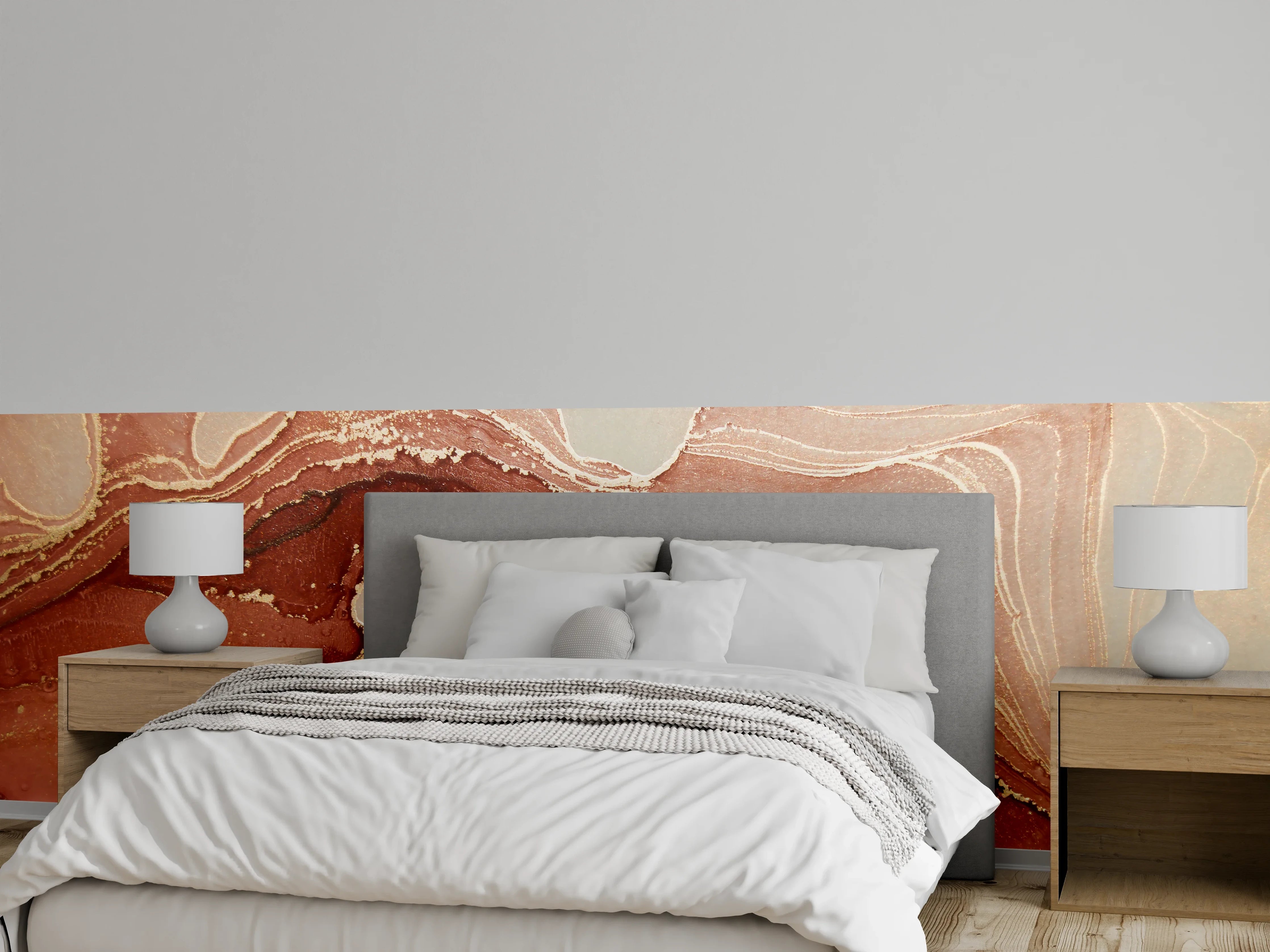 Wandverkleidung Schlafzimmer - Luxuriöse Darstellung durch flüssige Kunst