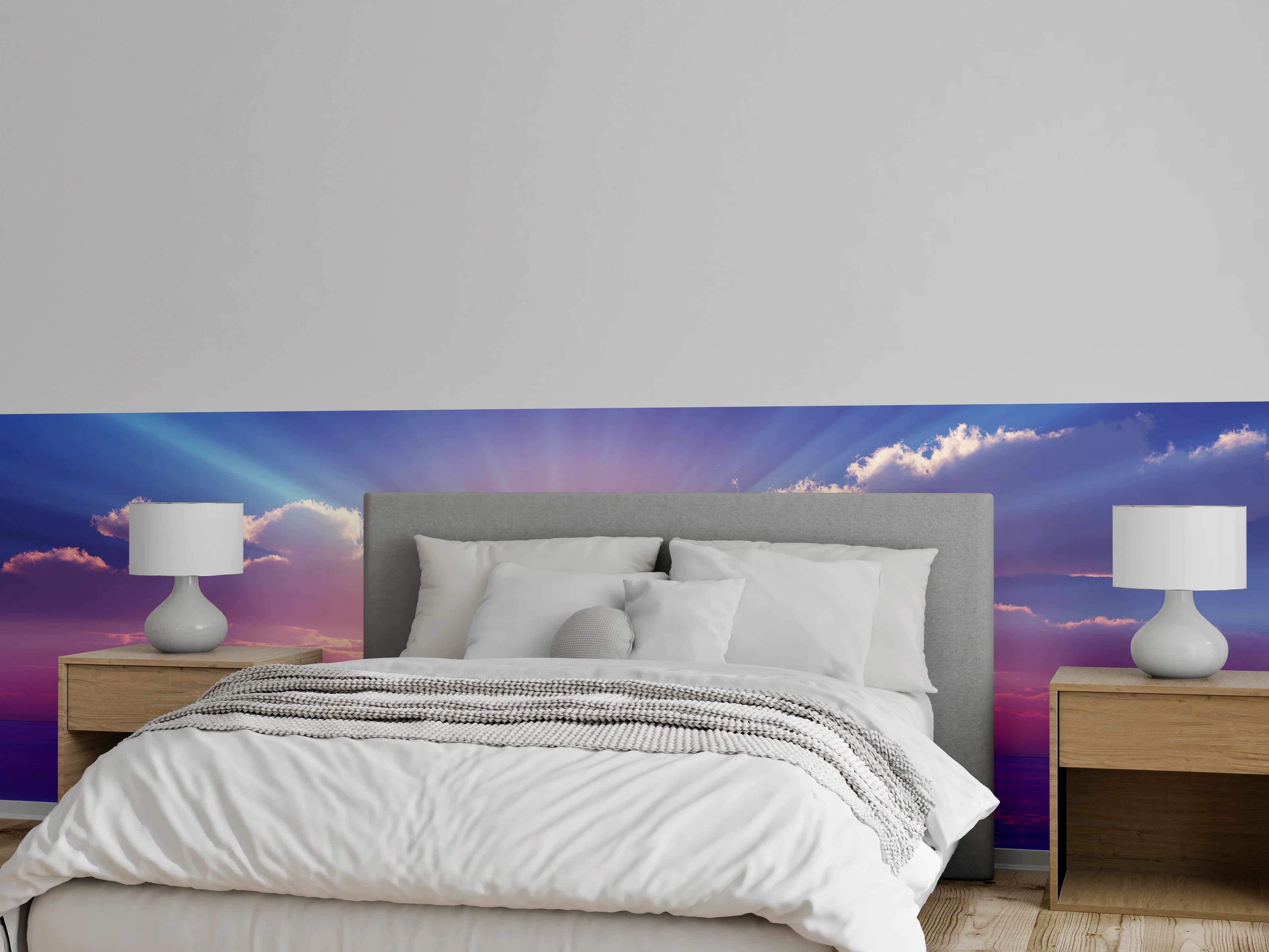 Wandverkleidung Schlafzimmer - Magischer Sonnenaufgang über ruhigem Meer