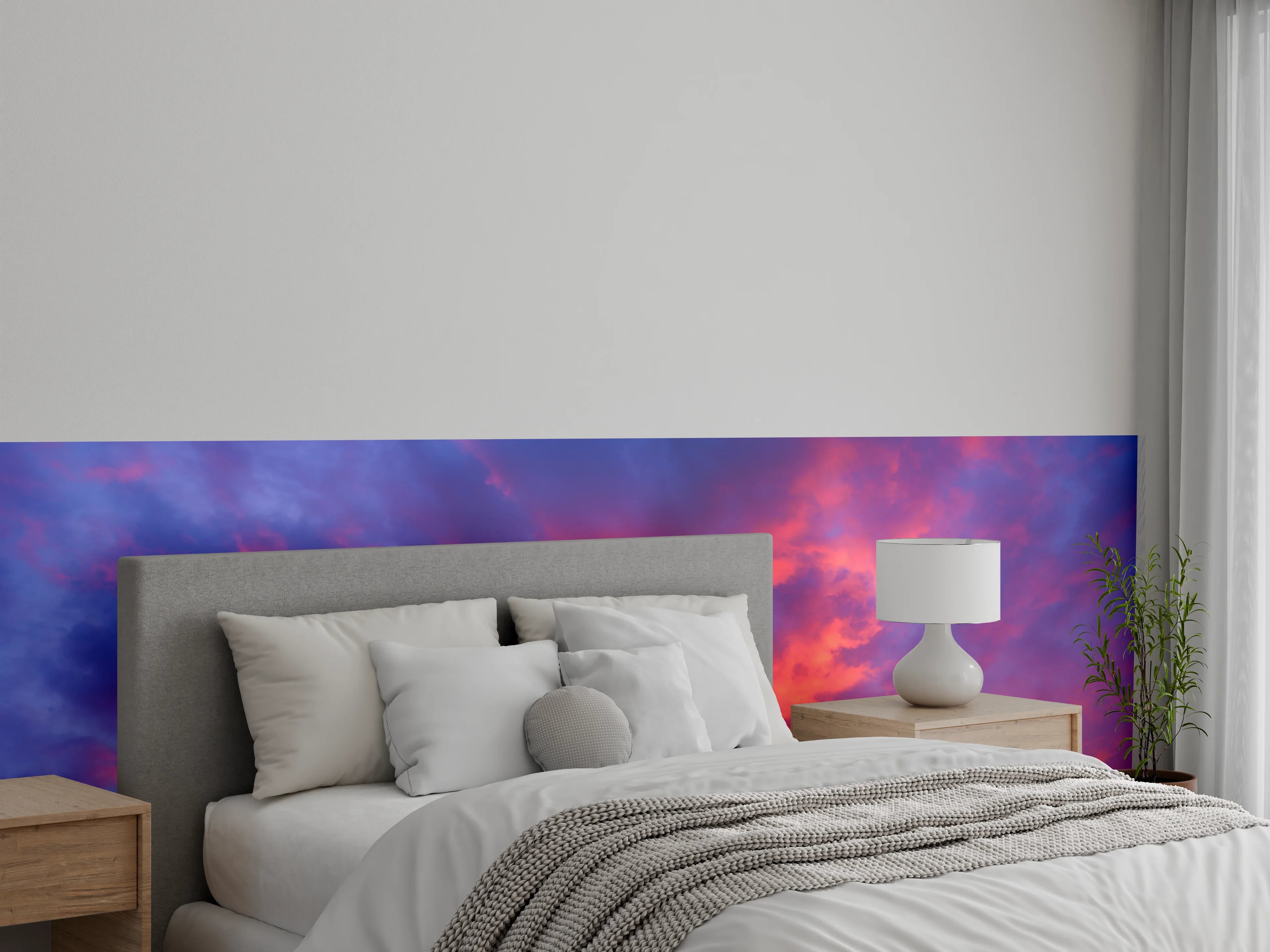 Wandverkleidung Schlafzimmer - Magischer Sonnenuntergang Himmel Fotomotiv