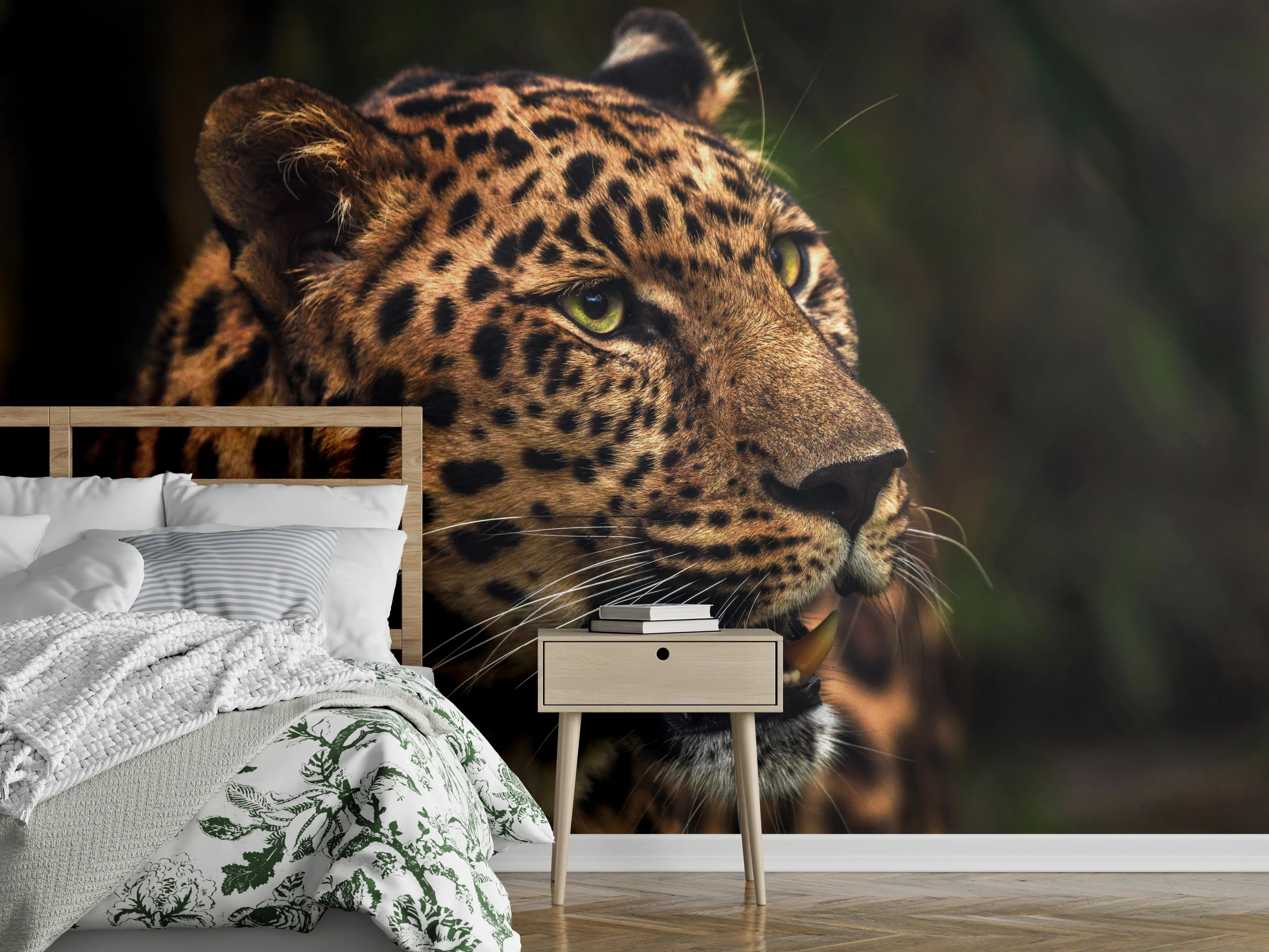 Wandverkleidung Schlafzimmer - Majestätischer Amur-Leopard