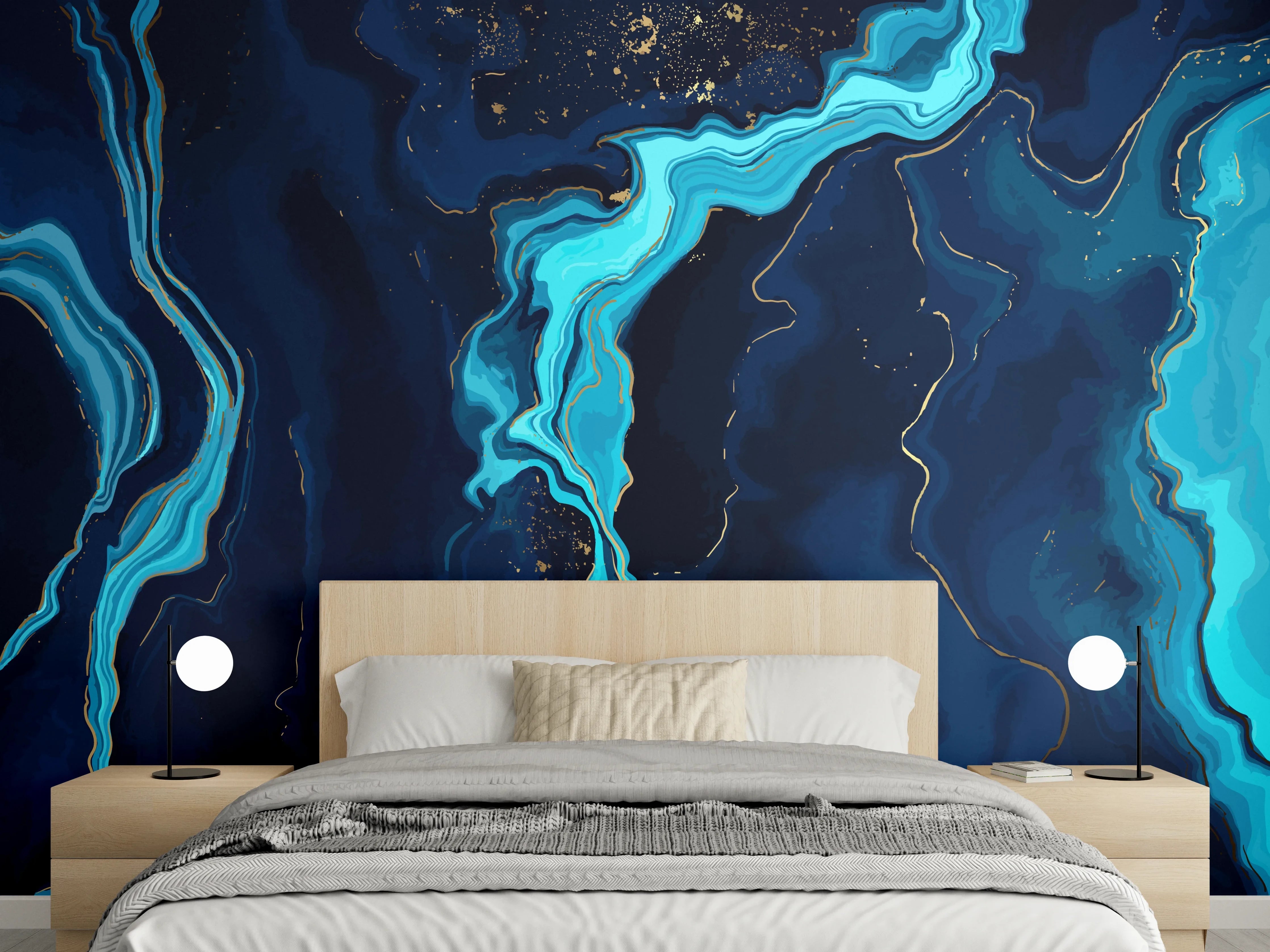 Wandverkleidung Schlafzimmer - Mamor des Meeres