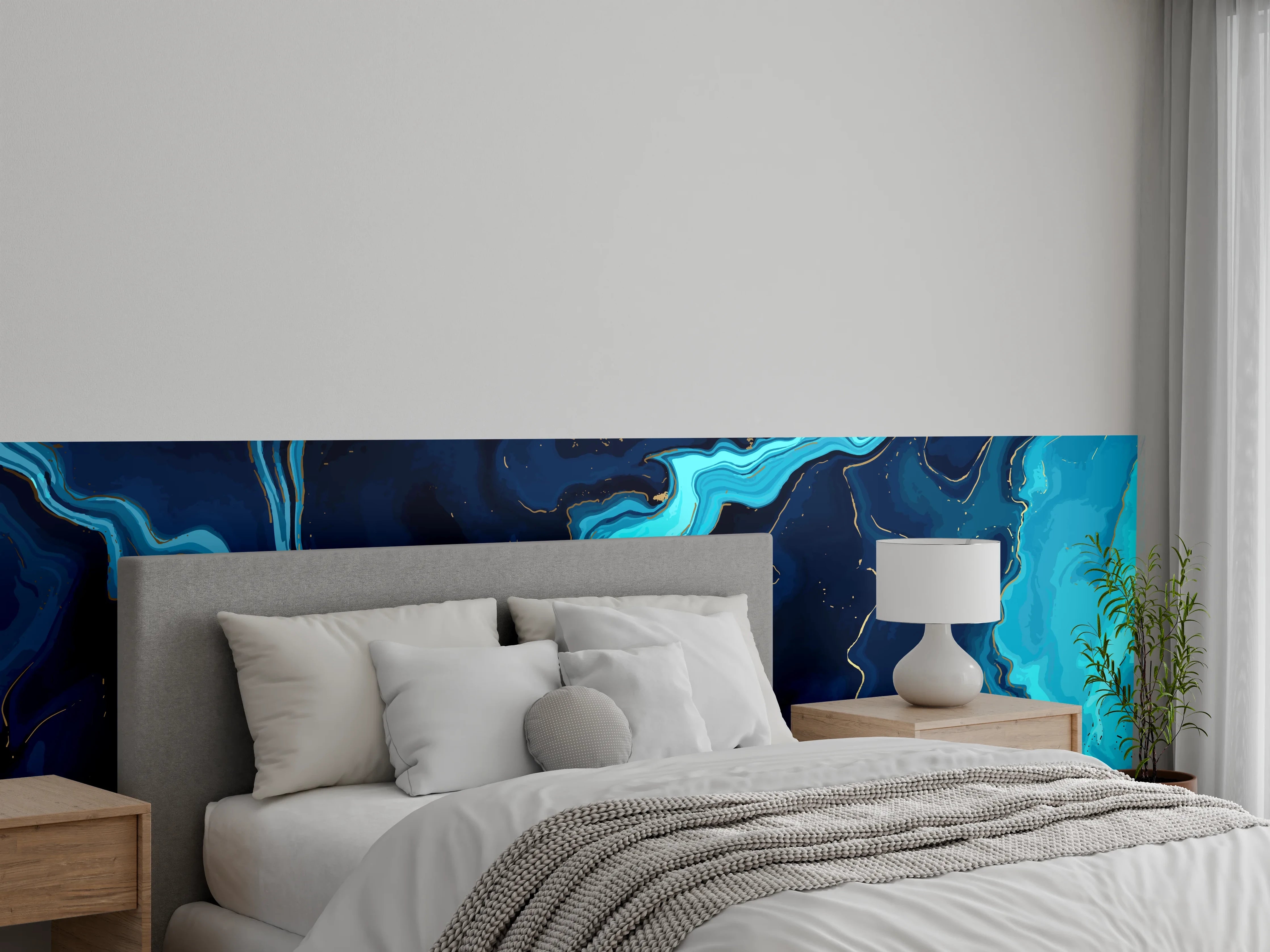 Wandverkleidung Schlafzimmer - Mamor des Meeres
