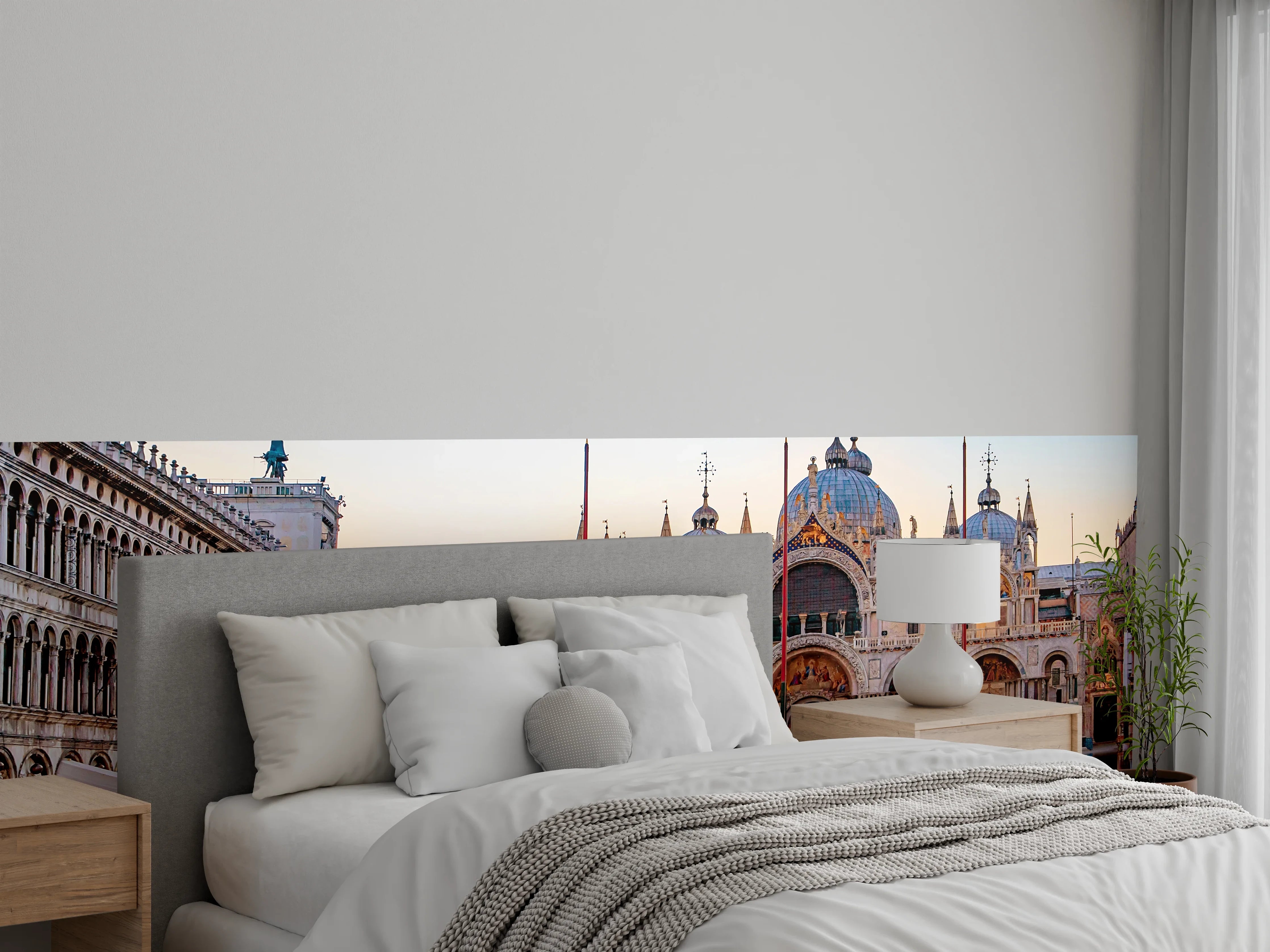 Wandverkleidung Schlafzimmer - Markusdom Venedig: Spiegelung im Sonnenaufgang