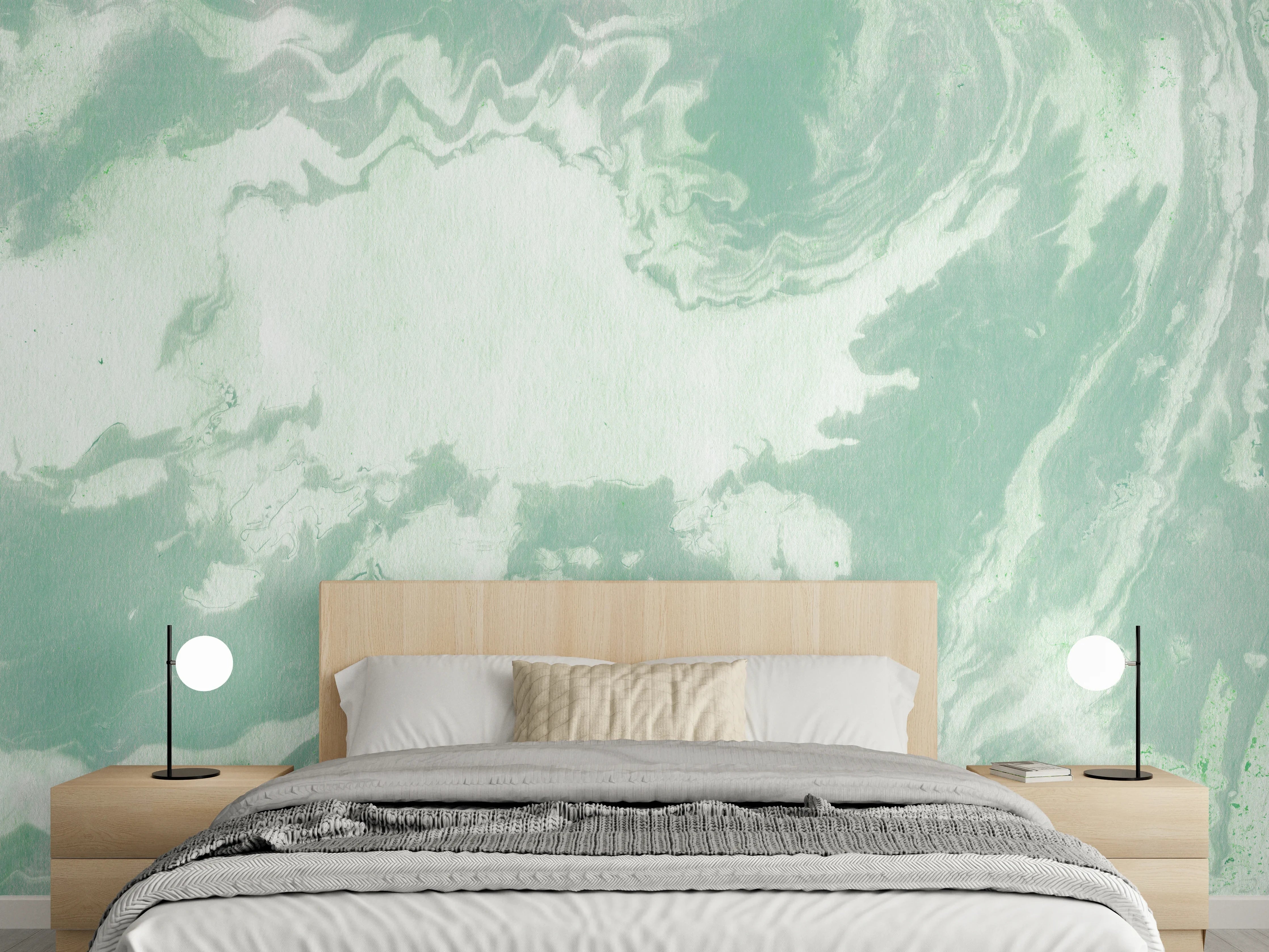 Wandverkleidung Schlafzimmer - Marmor Oberfläche - Pastellmalerei