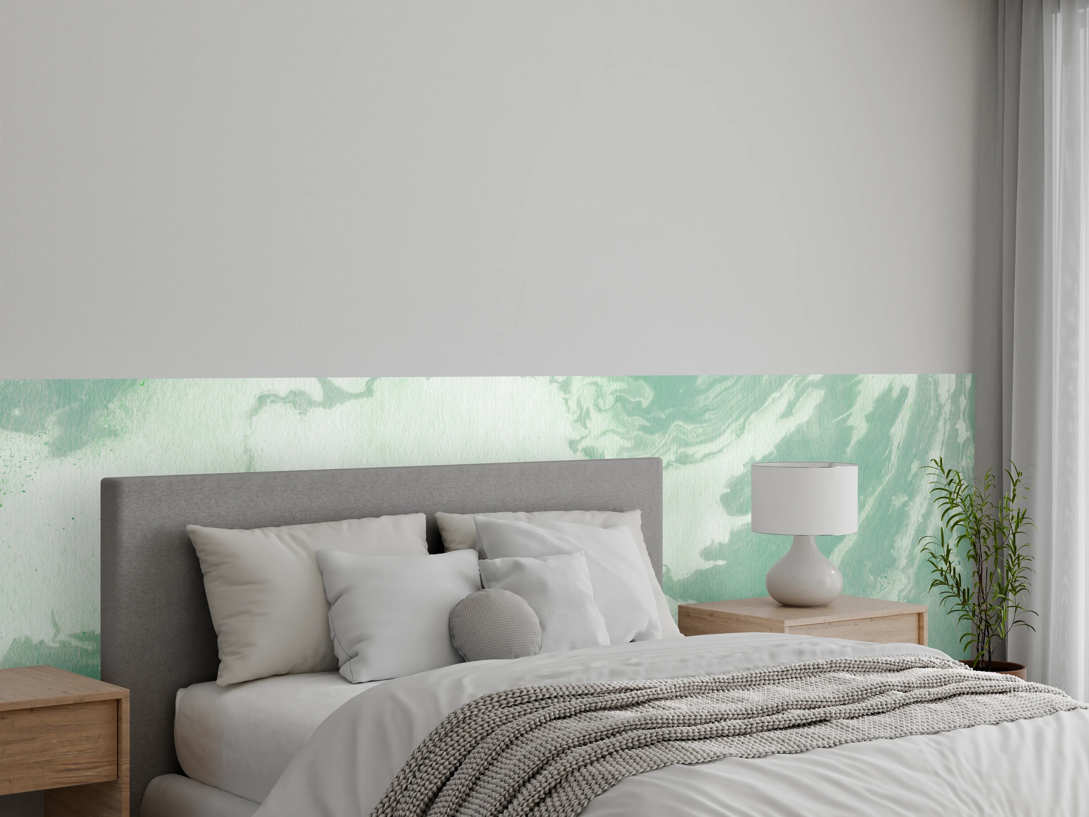Wandverkleidung Schlafzimmer - Marmor Oberfläche - Pastellmalerei