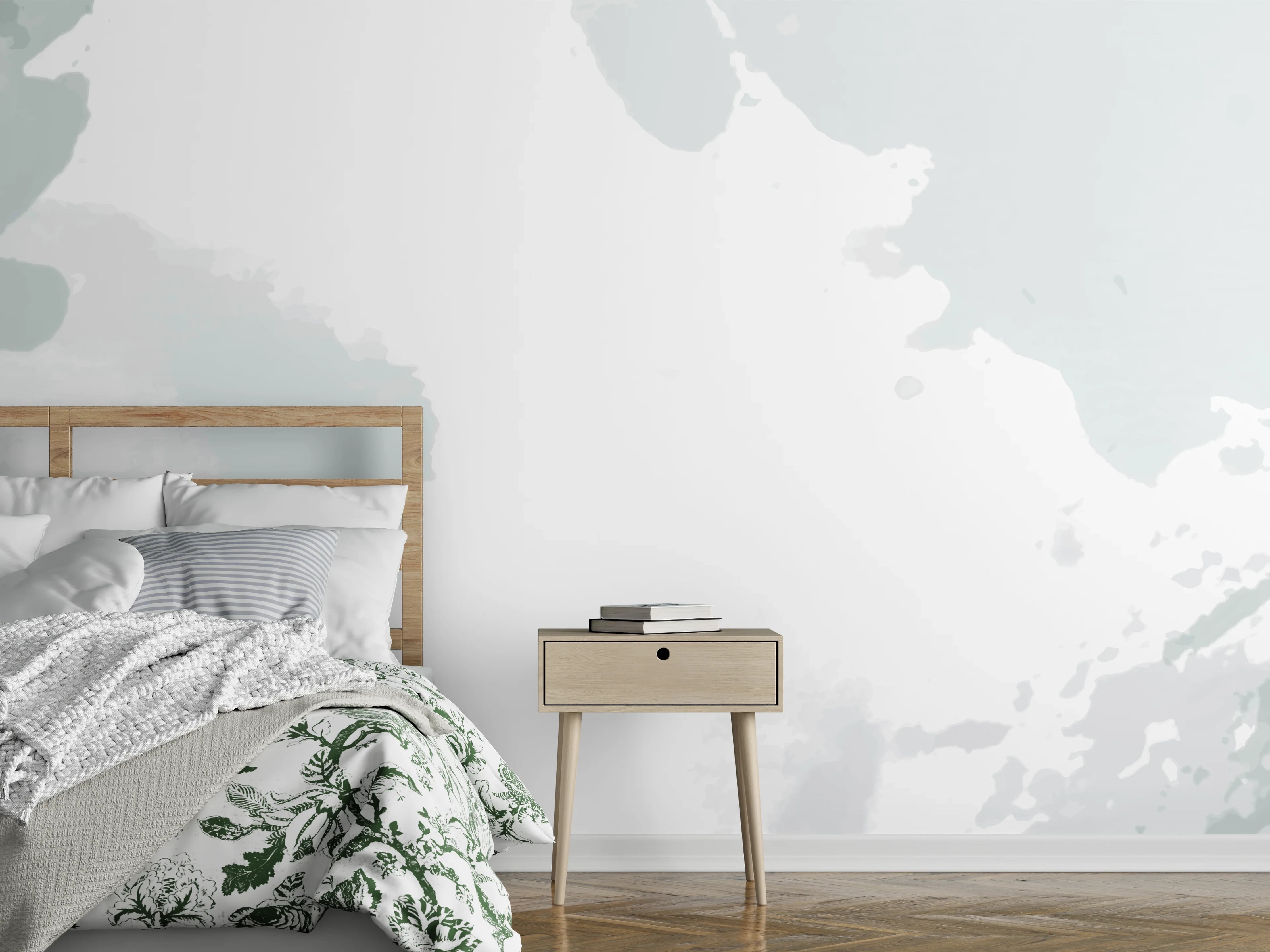 Wandverkleidung Schlafzimmer - Marmor Optik Weiß Grau Wandpaneel