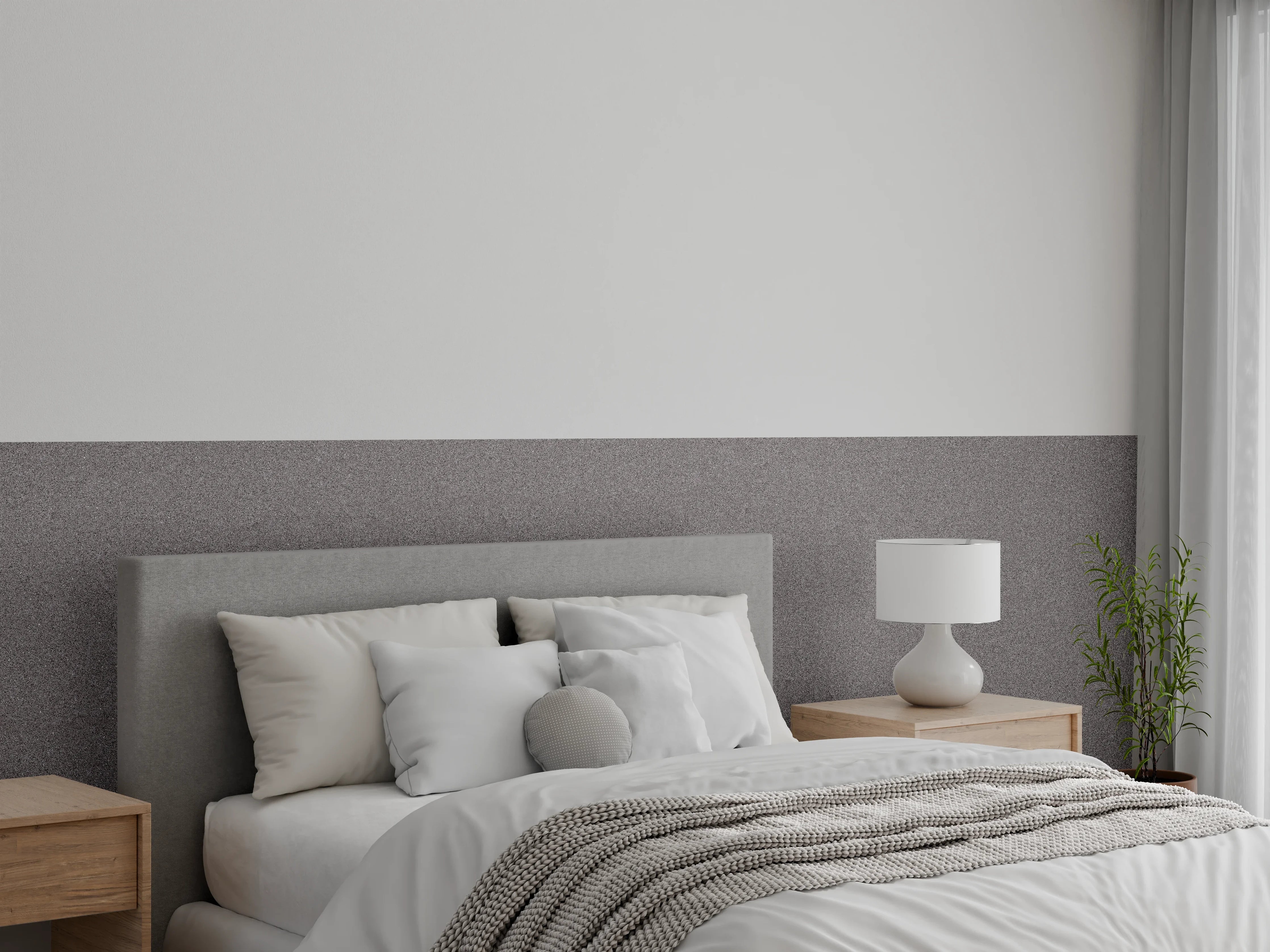 Wandverkleidung Schlafzimmer - Marmor Textur dunkel