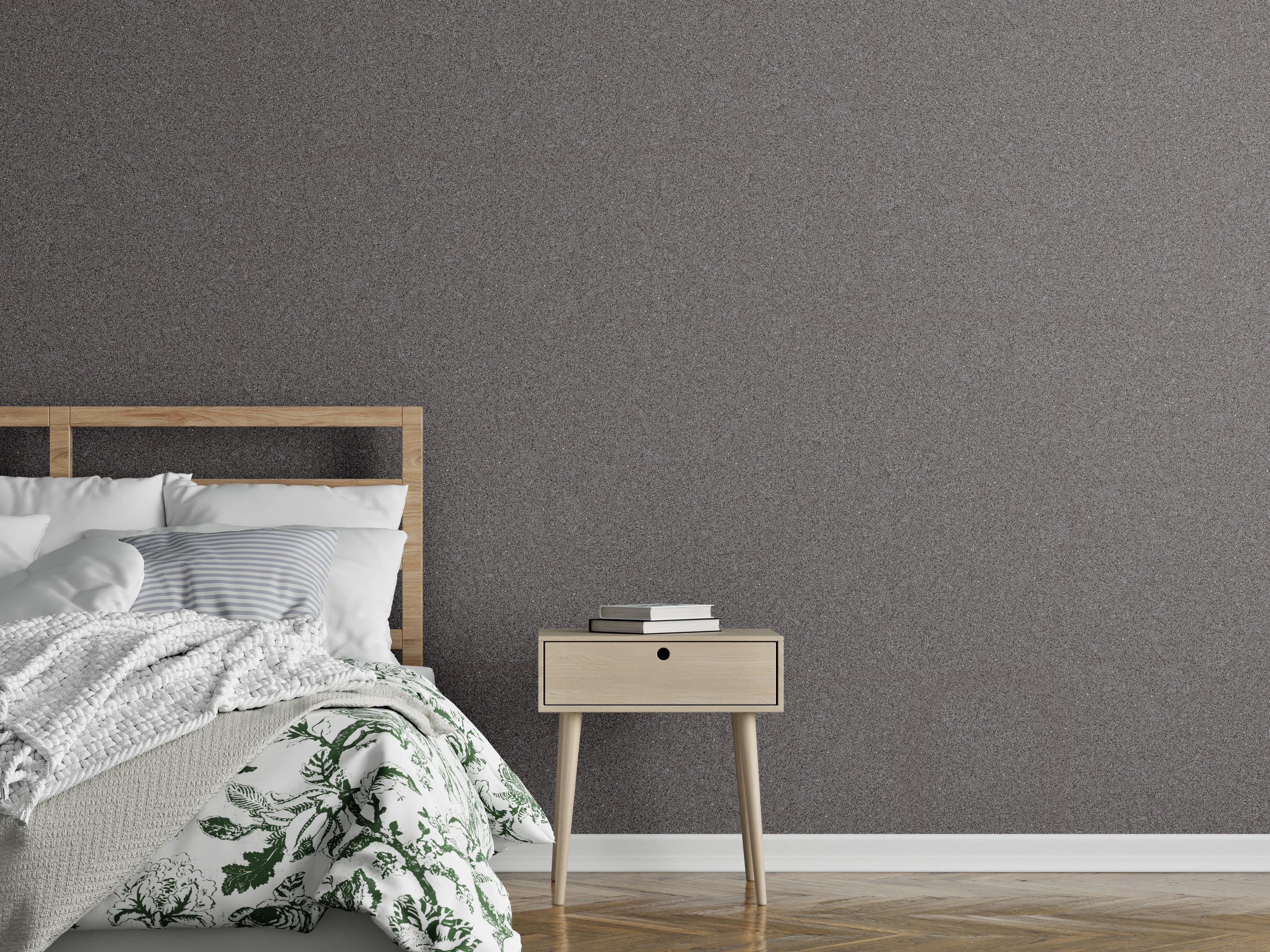 Wandverkleidung Schlafzimmer - Marmor Textur dunkel