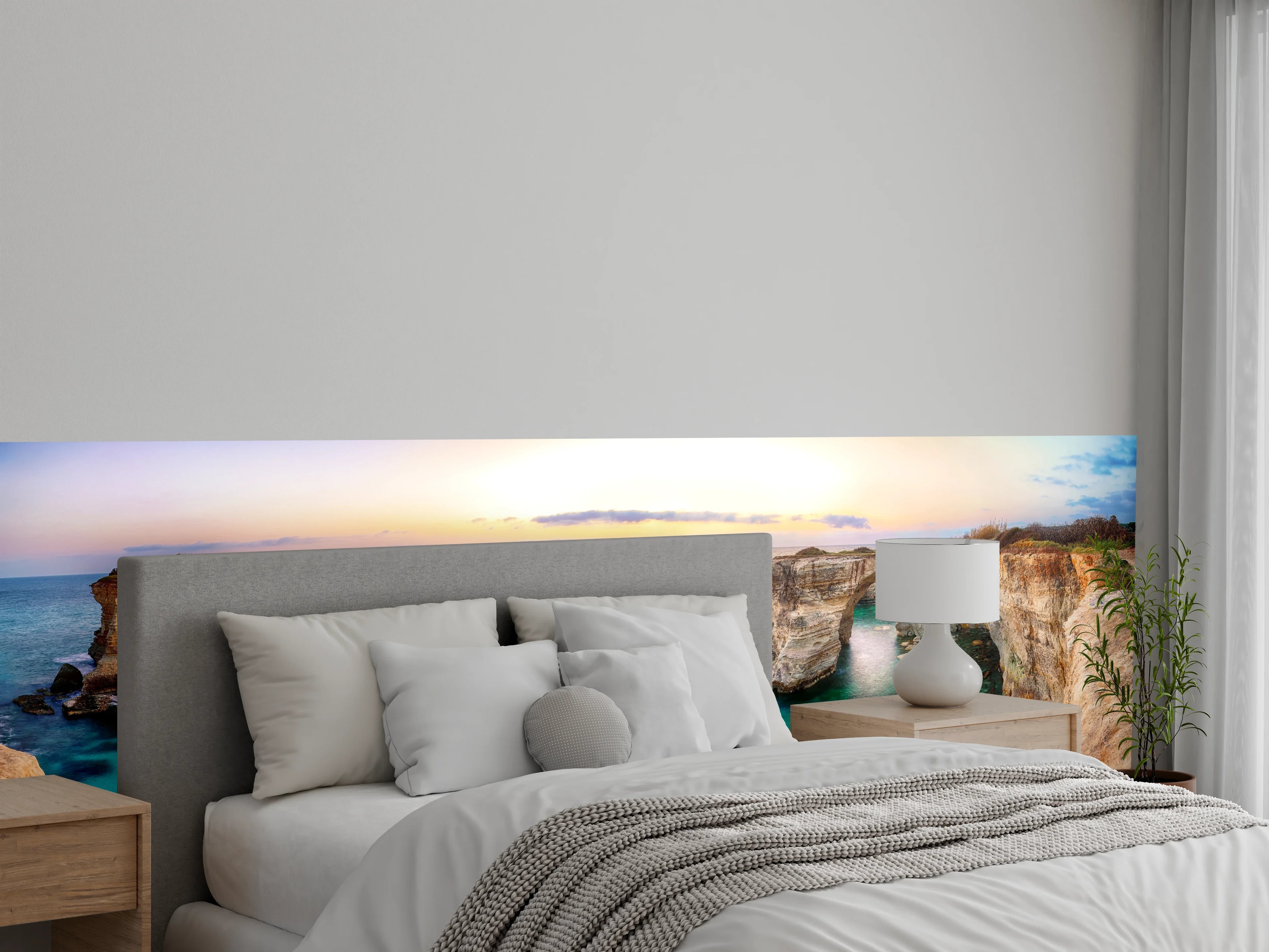 Wandverkleidung Schlafzimmer - Meeresklippen bei Sonnenaufgang