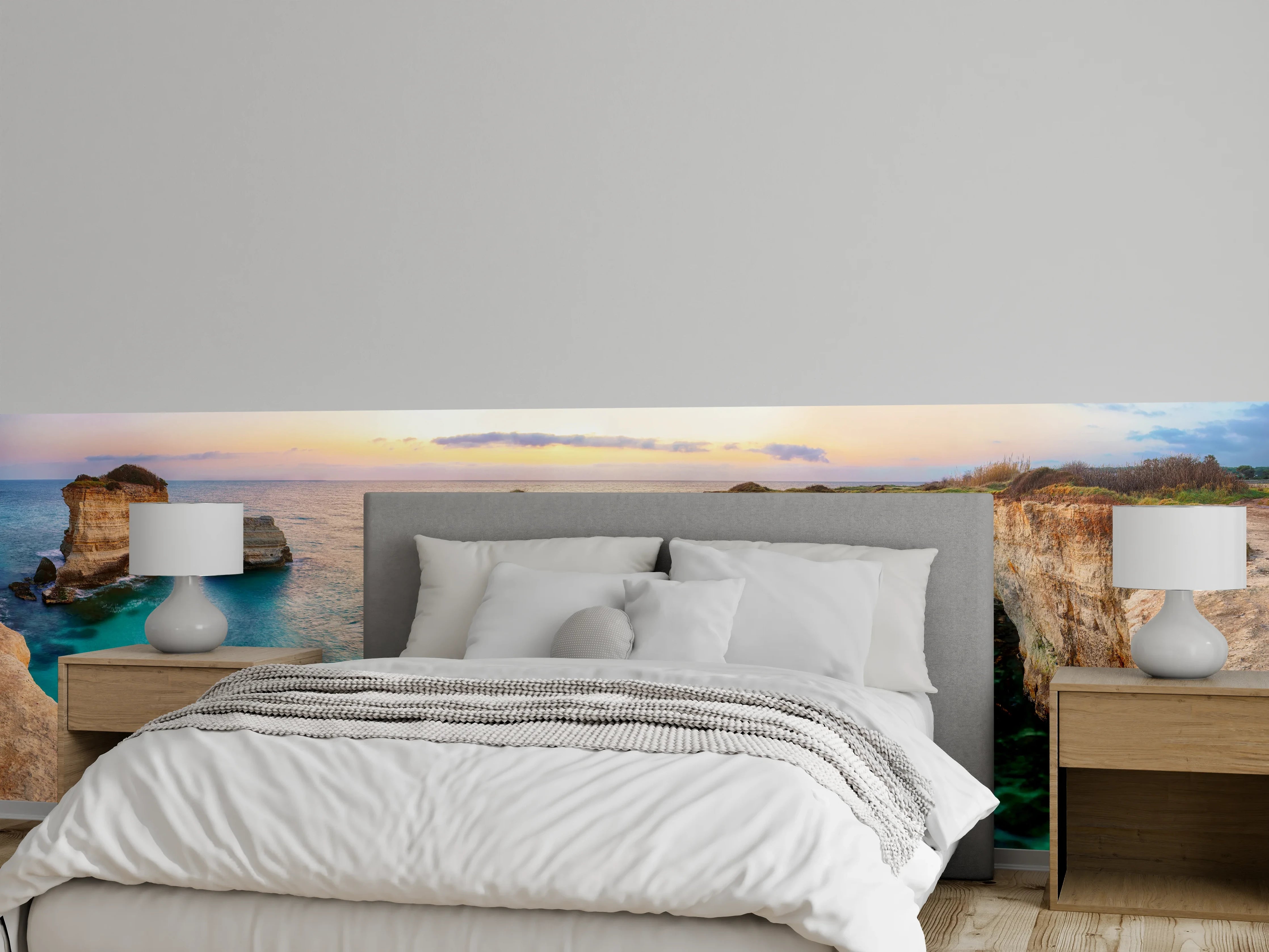 Wandverkleidung Schlafzimmer - Meeresklippen bei Sonnenaufgang