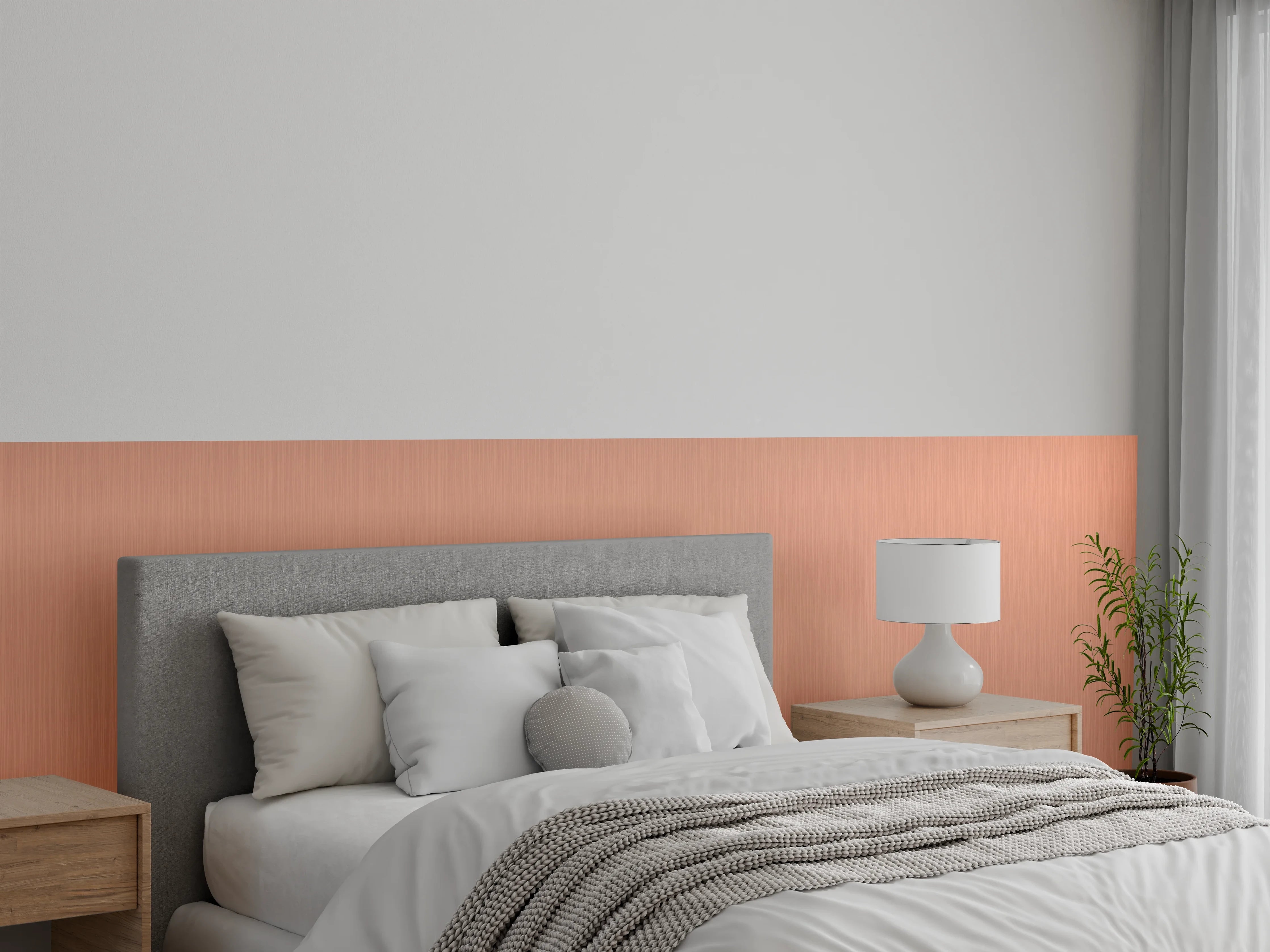 Wandverkleidung Schlafzimmer - Metallischer Gebürsteter Hintergrund