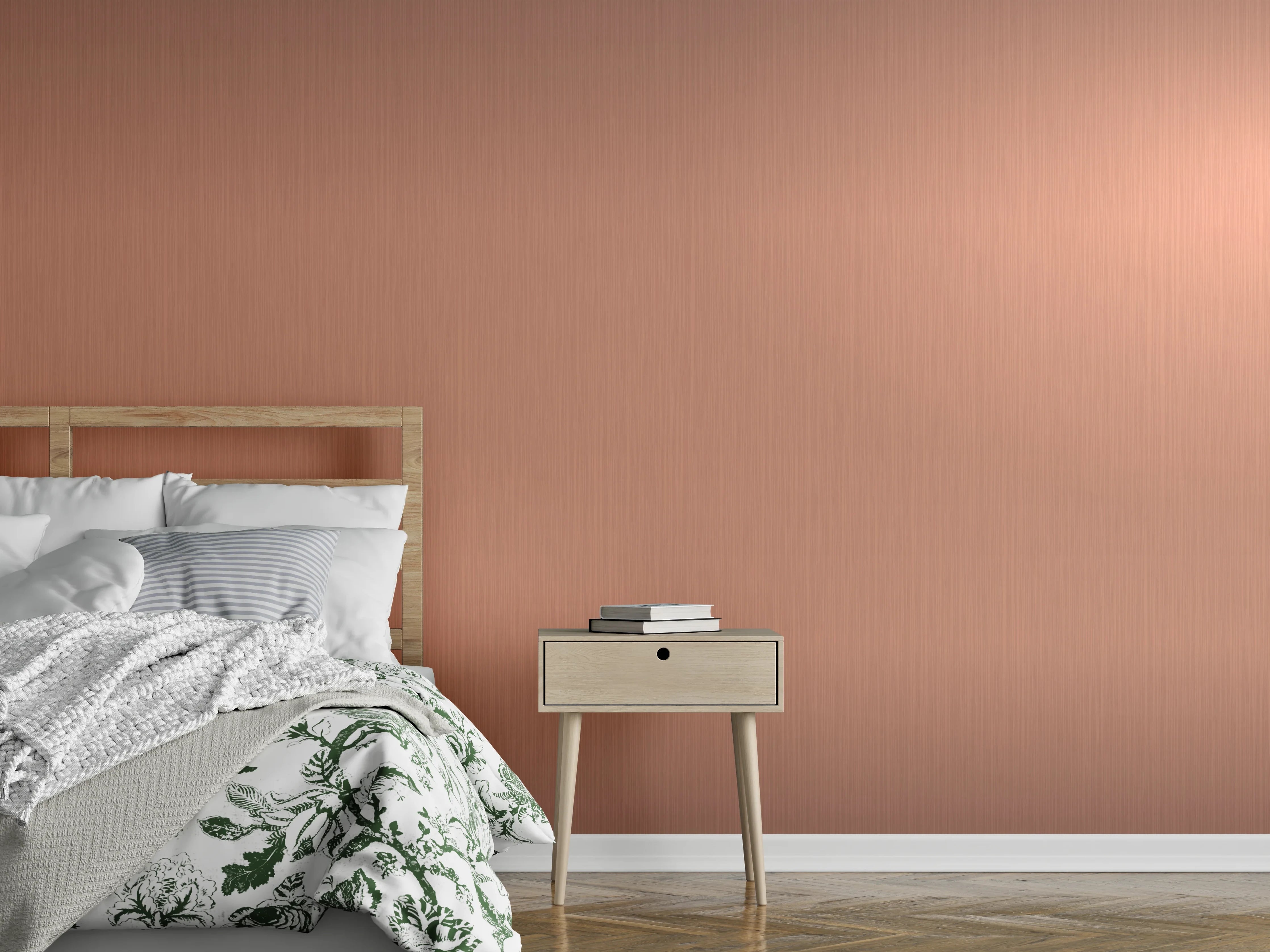 Wandverkleidung Schlafzimmer - Metallischer Gebürsteter Hintergrund