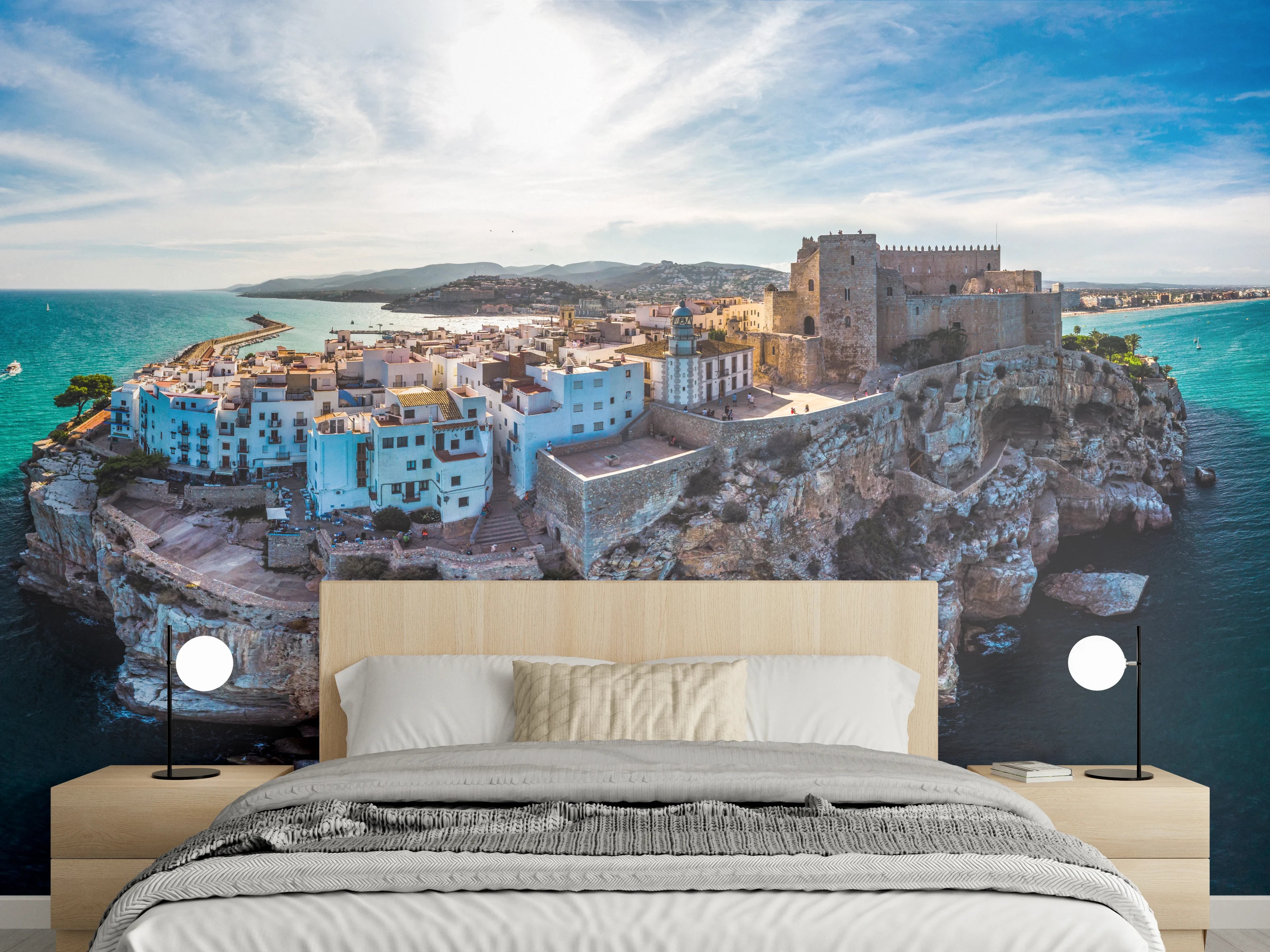 Wandverkleidung Schlafzimmer - Mittelalterliche Burg am Mittelmeer
