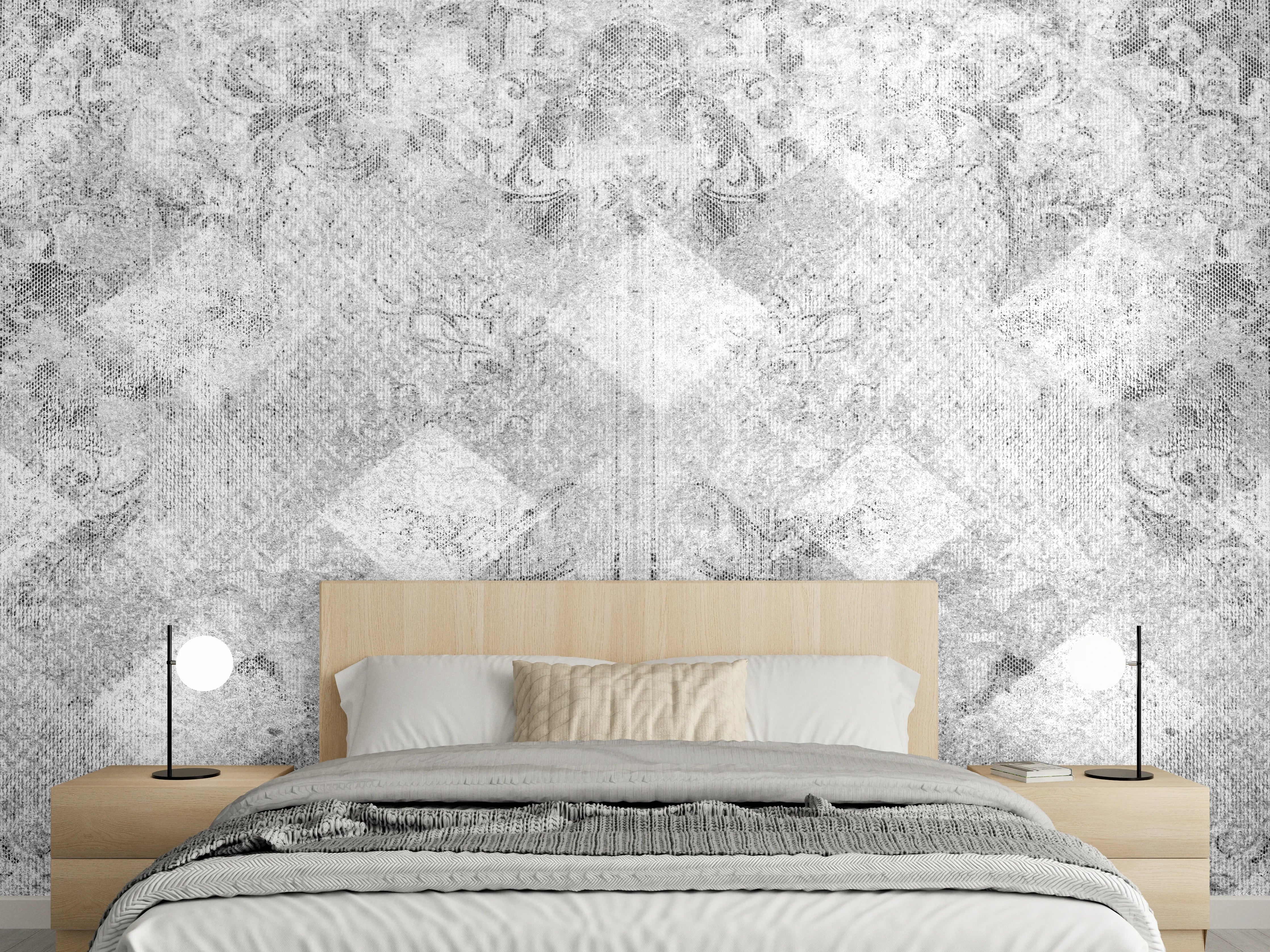Wandverkleidung Schlafzimmer - Moderne Betonoptik Fliesen
