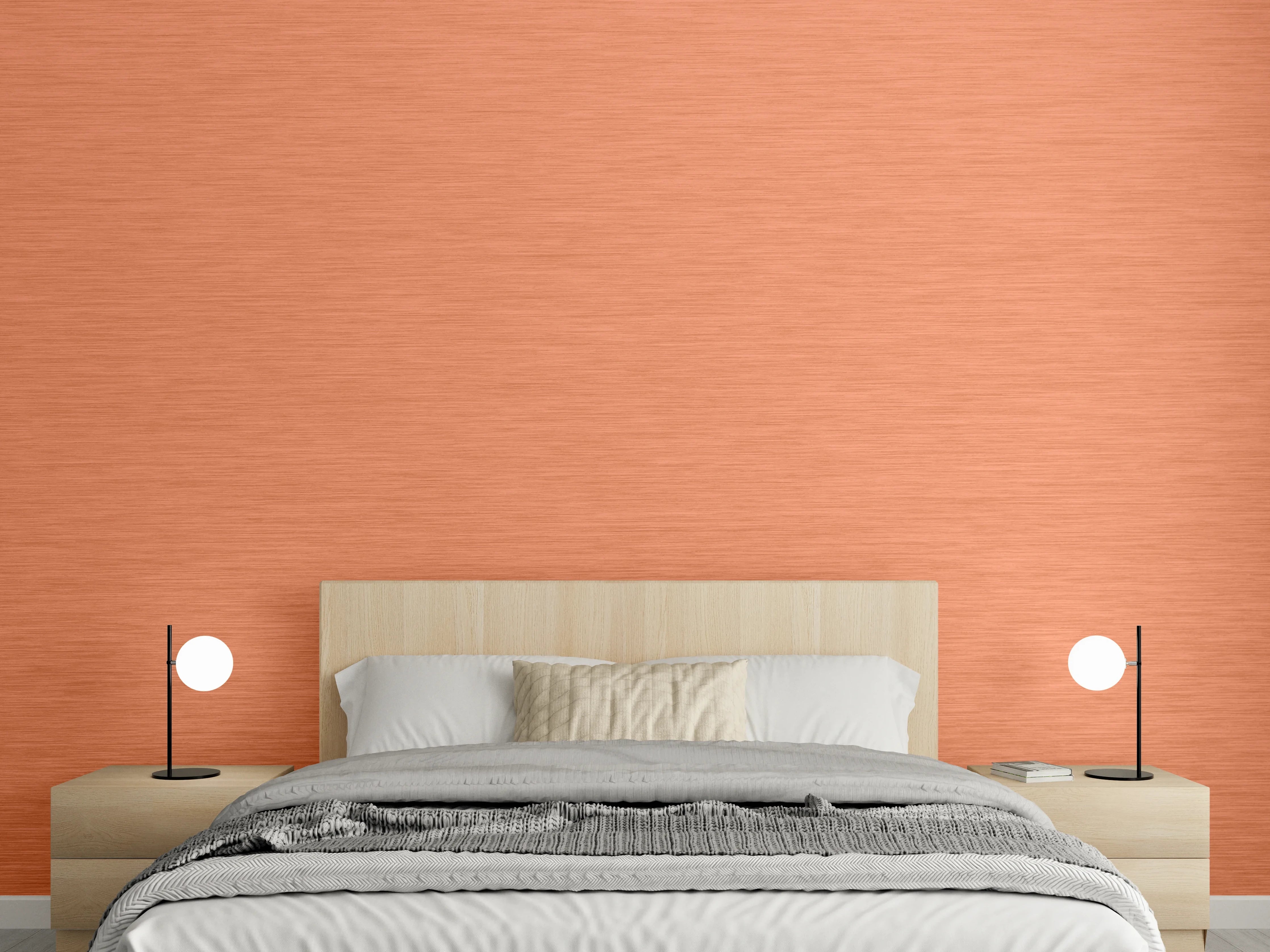 Wandverkleidung Schlafzimmer - Moderne Kupferoptik mit feiner Struktur