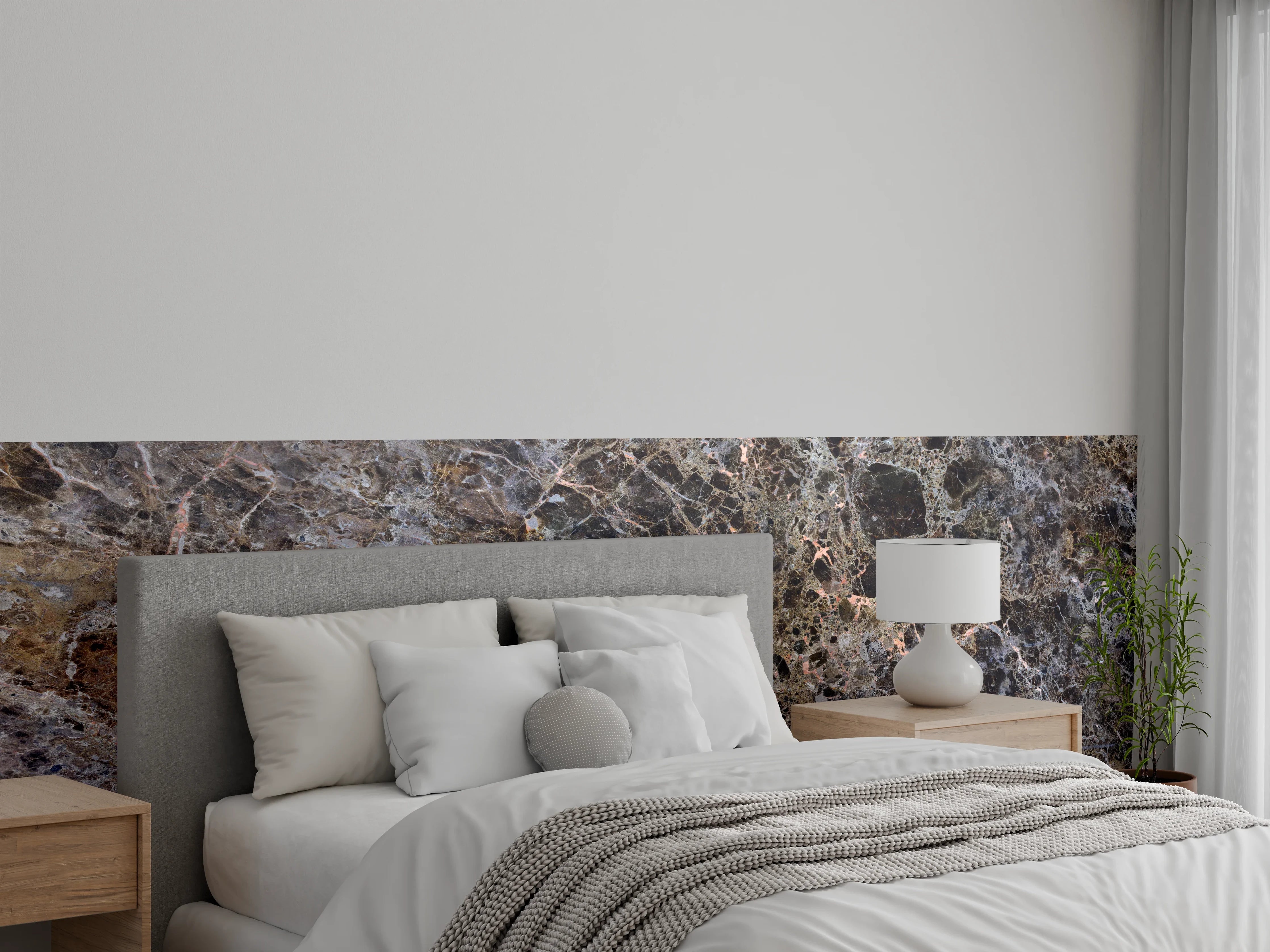 Wandverkleidung Schlafzimmer - Moderne Marmor Granit Textur