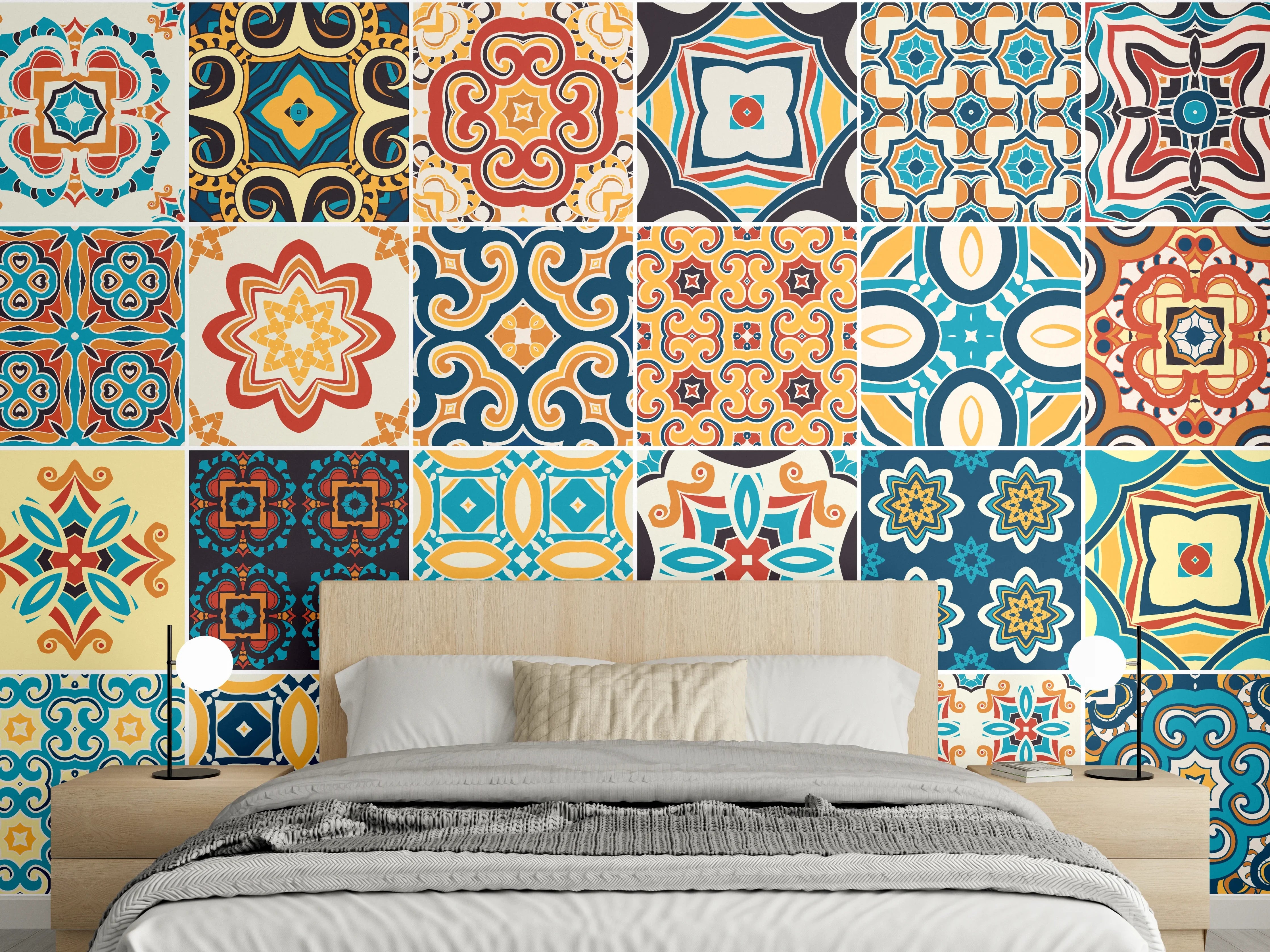 Wandverkleidung Schlafzimmer - Moderne Mosaikmuster