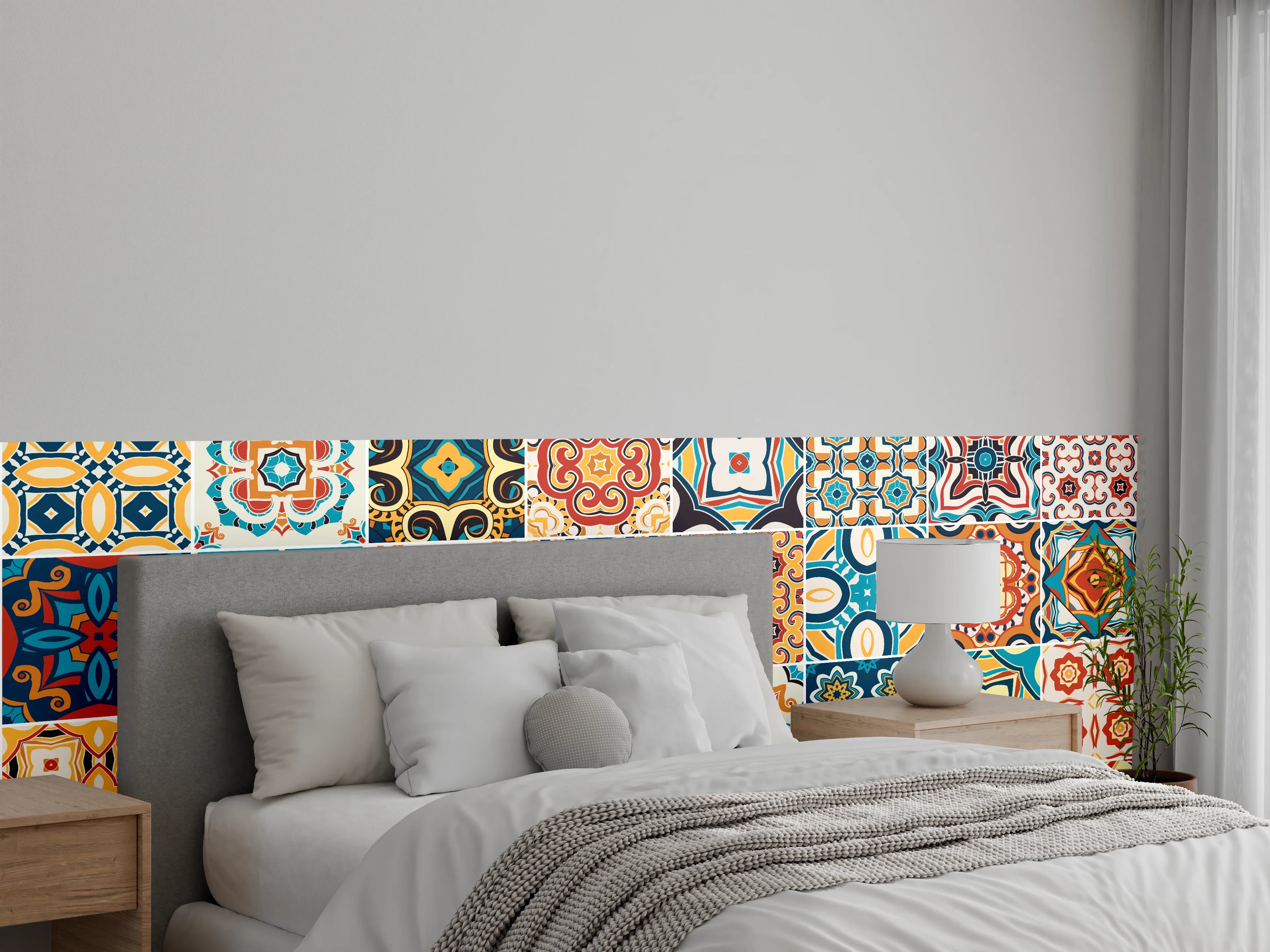 Wandverkleidung Schlafzimmer - Moderne Mosaikmuster