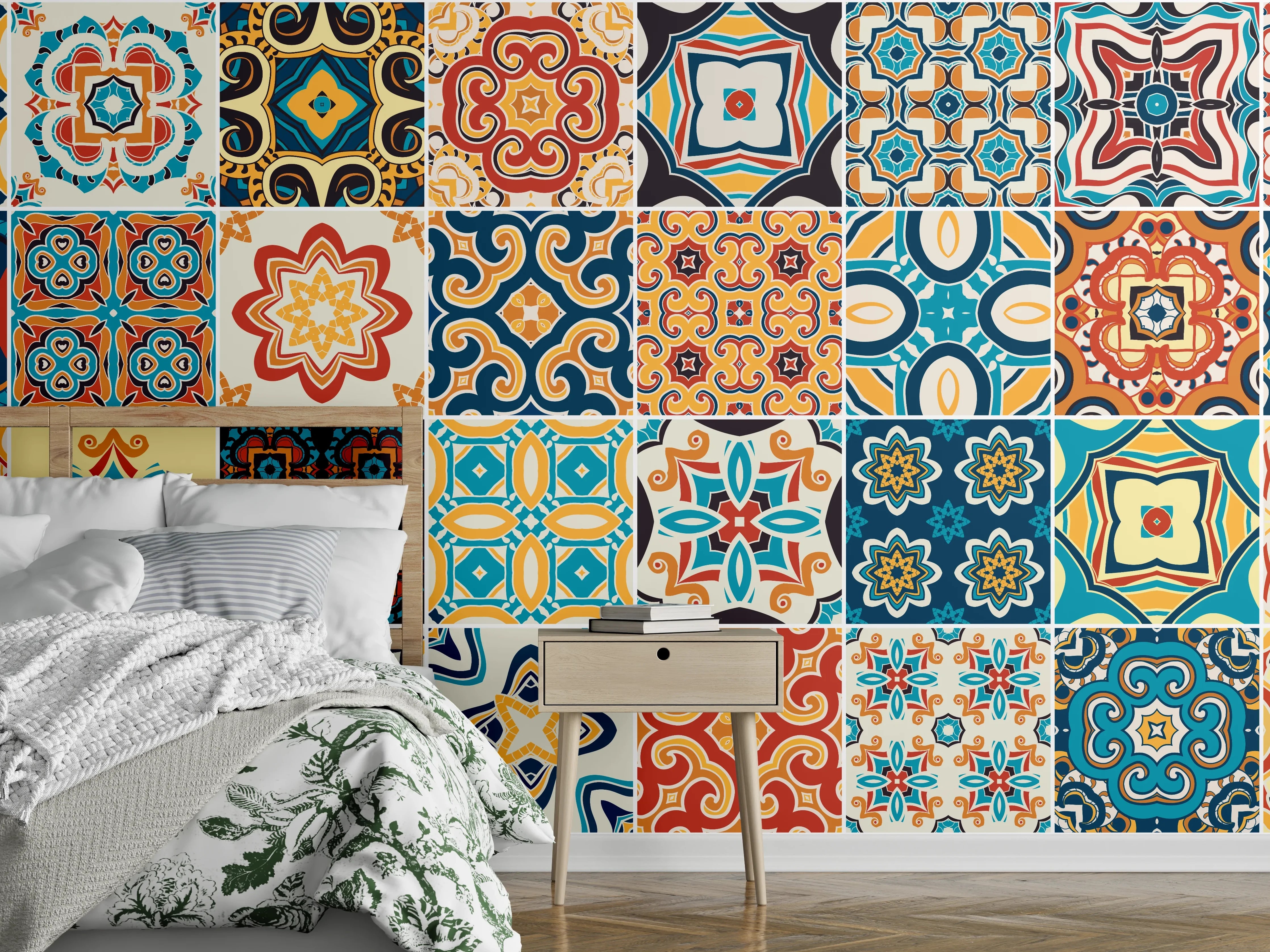 Wandverkleidung Schlafzimmer - Moderne Mosaikmuster