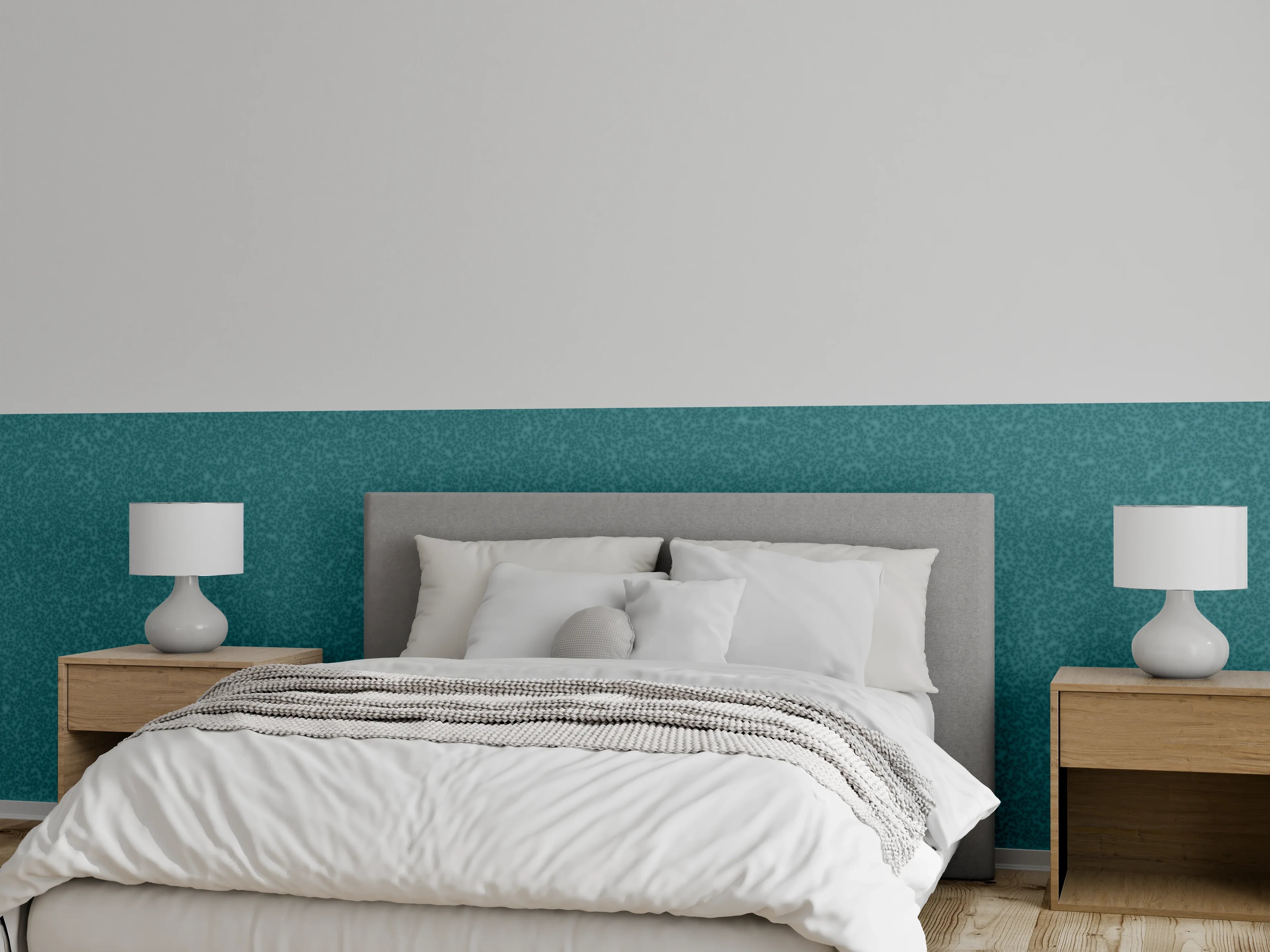 Wandverkleidung Schlafzimmer - Moderne Türkis-Textur mit feiner Struktur
