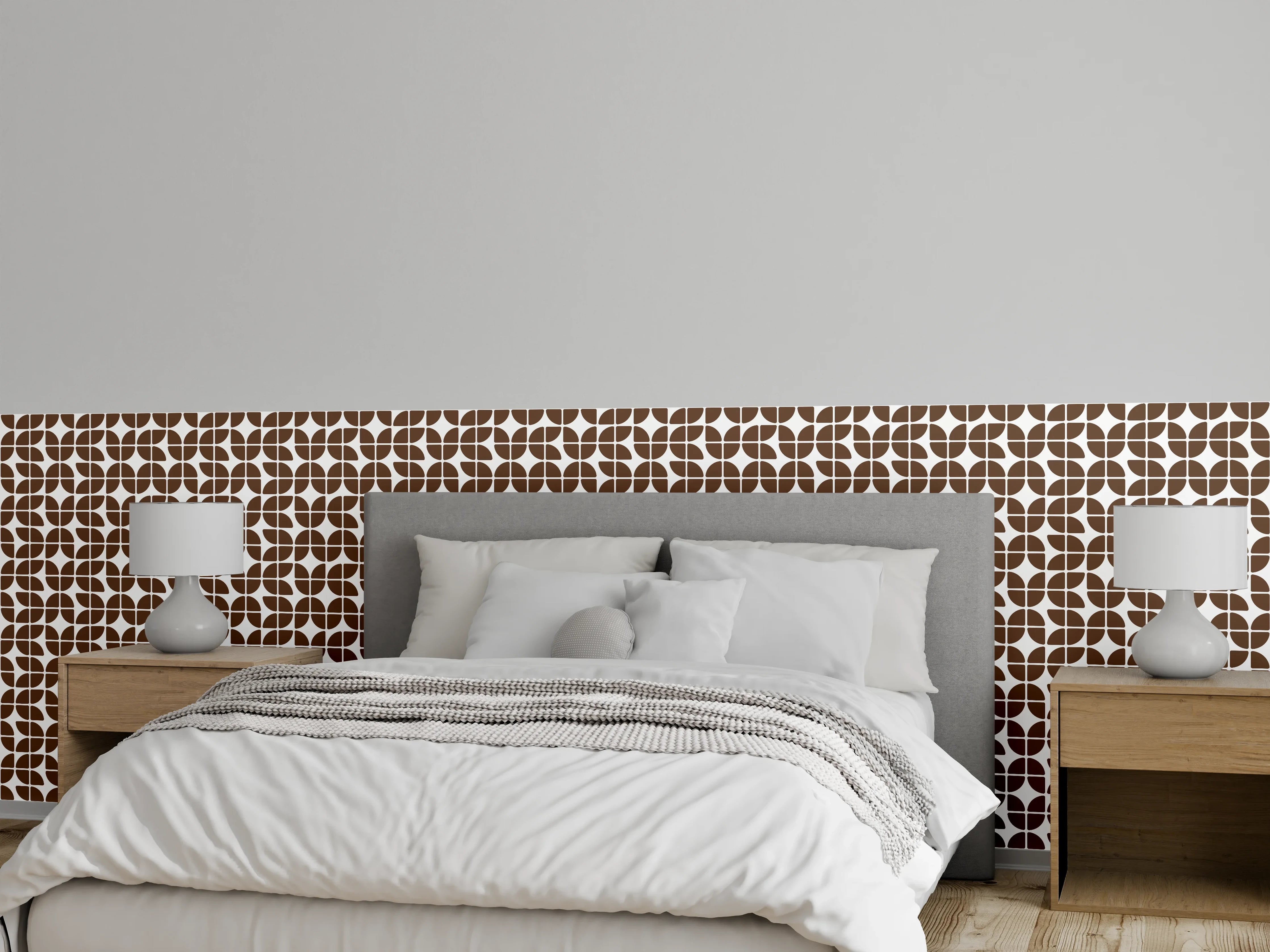 Wandverkleidung Schlafzimmer - Moderne braune Mosaikfliese