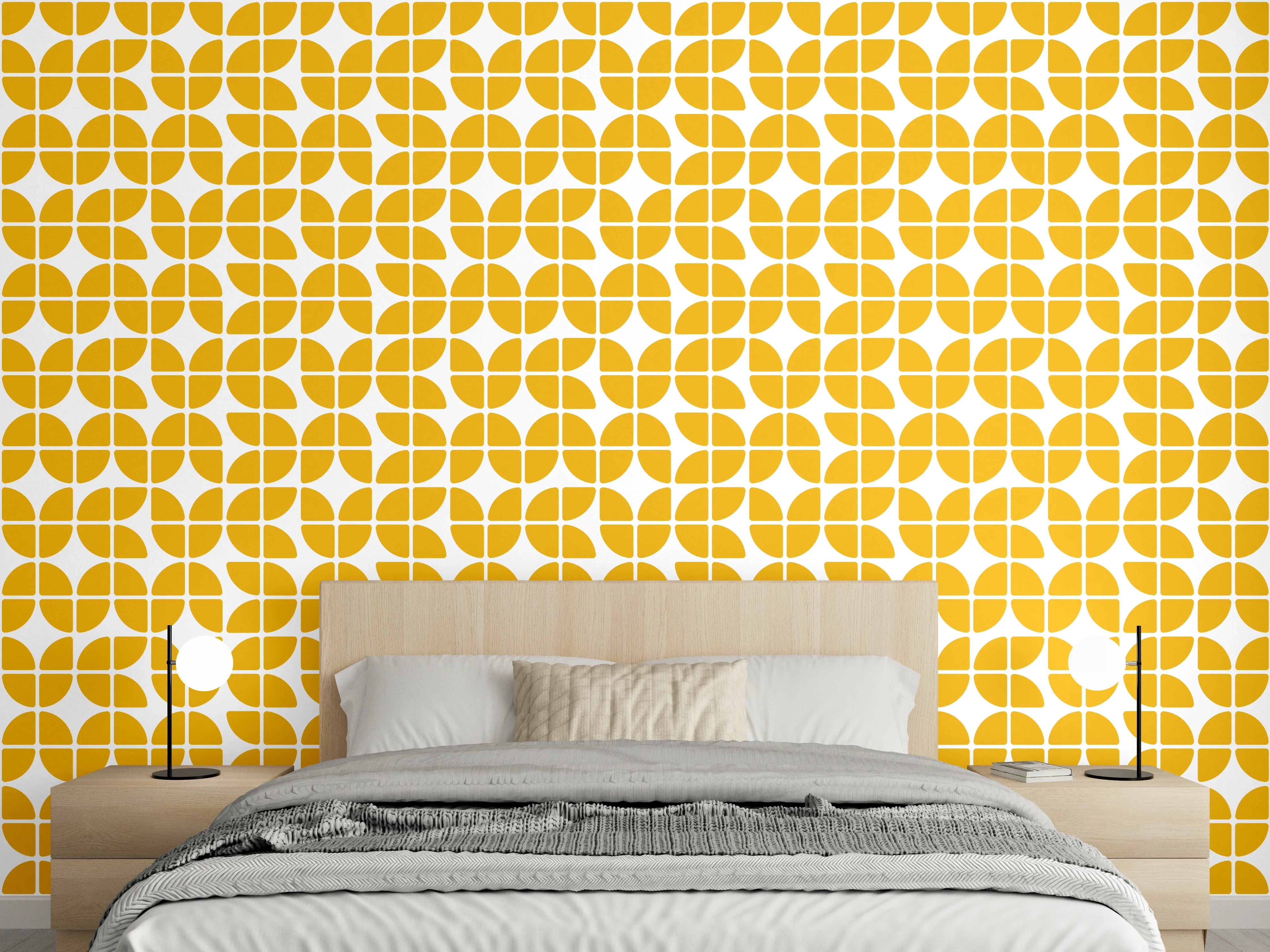 Wandverkleidung Schlafzimmer - Moderne goldene Mustergestaltung