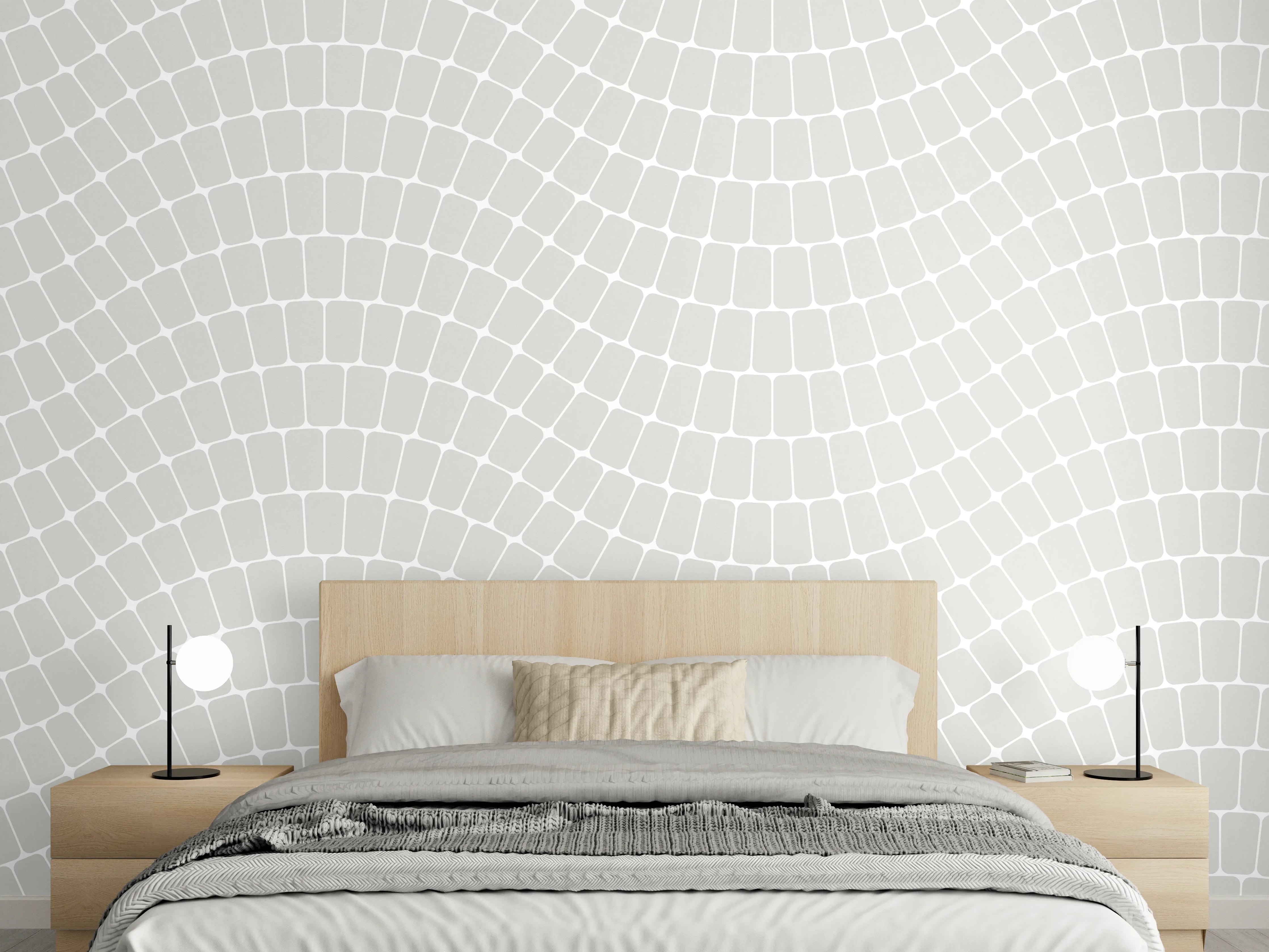 Wandverkleidung Schlafzimmer - Moderne, blendfreie weiße Tapete