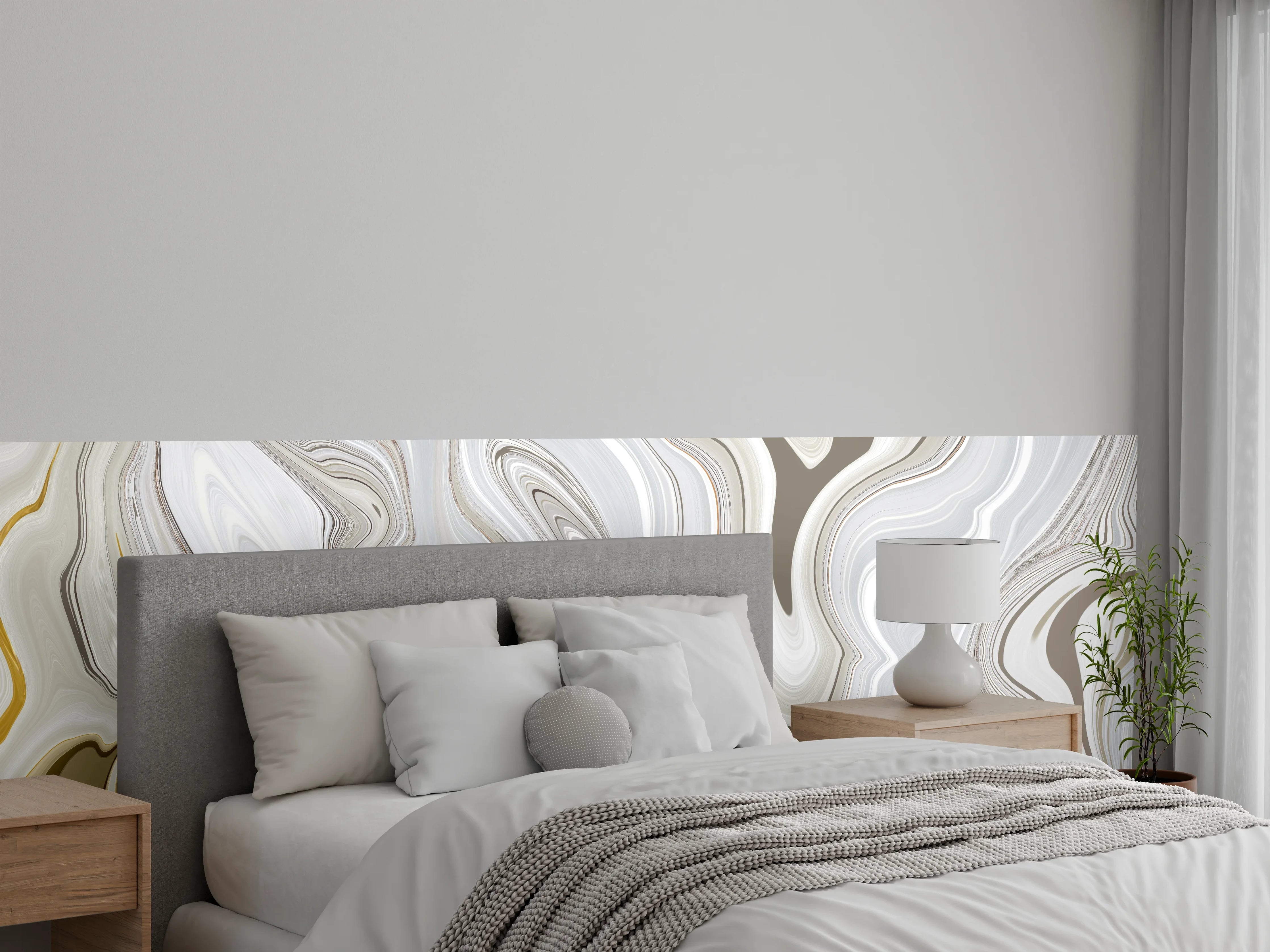 Wandverkleidung Schlafzimmer - Modernes Kunstwerk - Flüssigkunst
