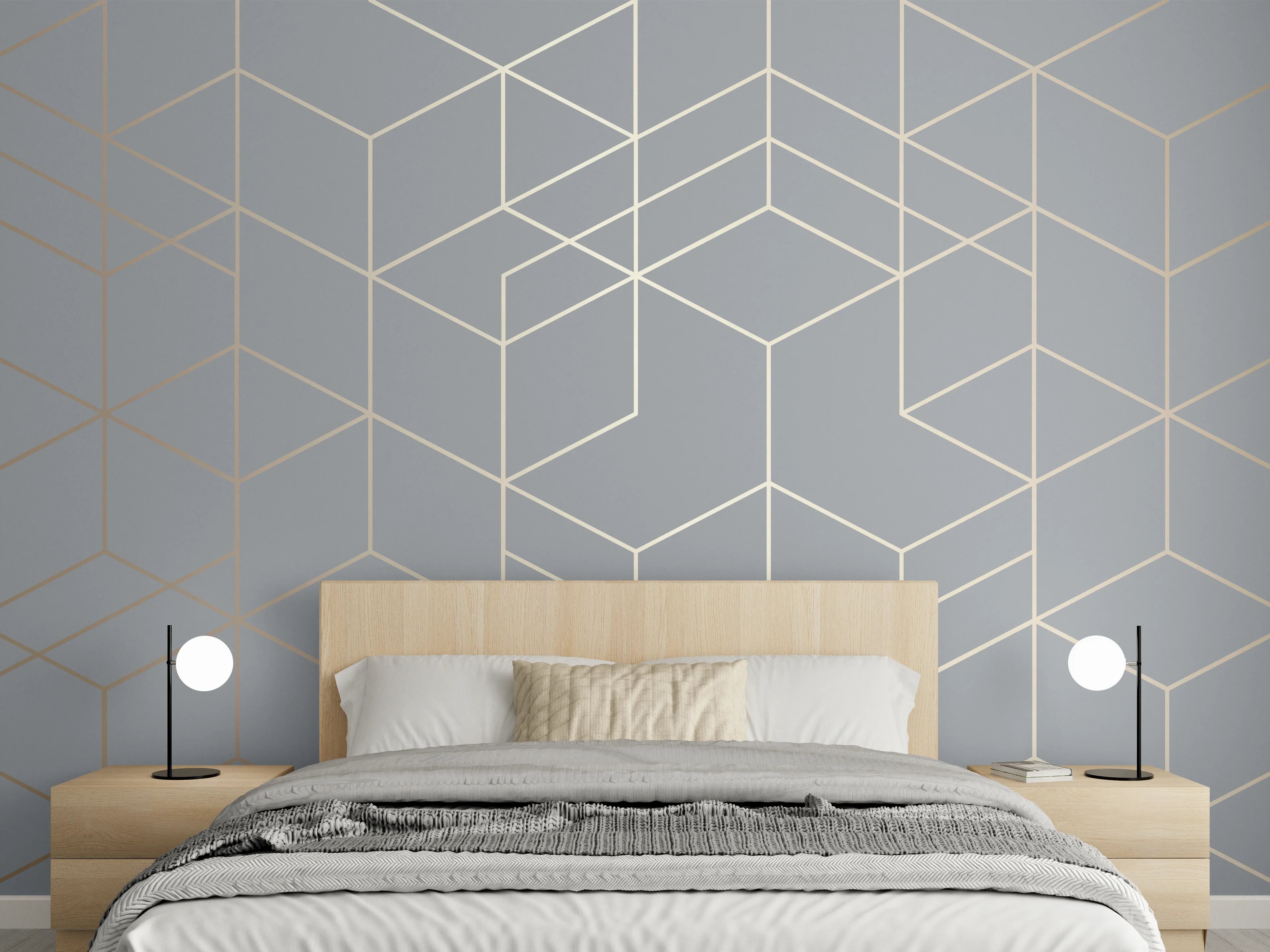 Wandverkleidung Schlafzimmer - Modernes Weiß-Grau-Design