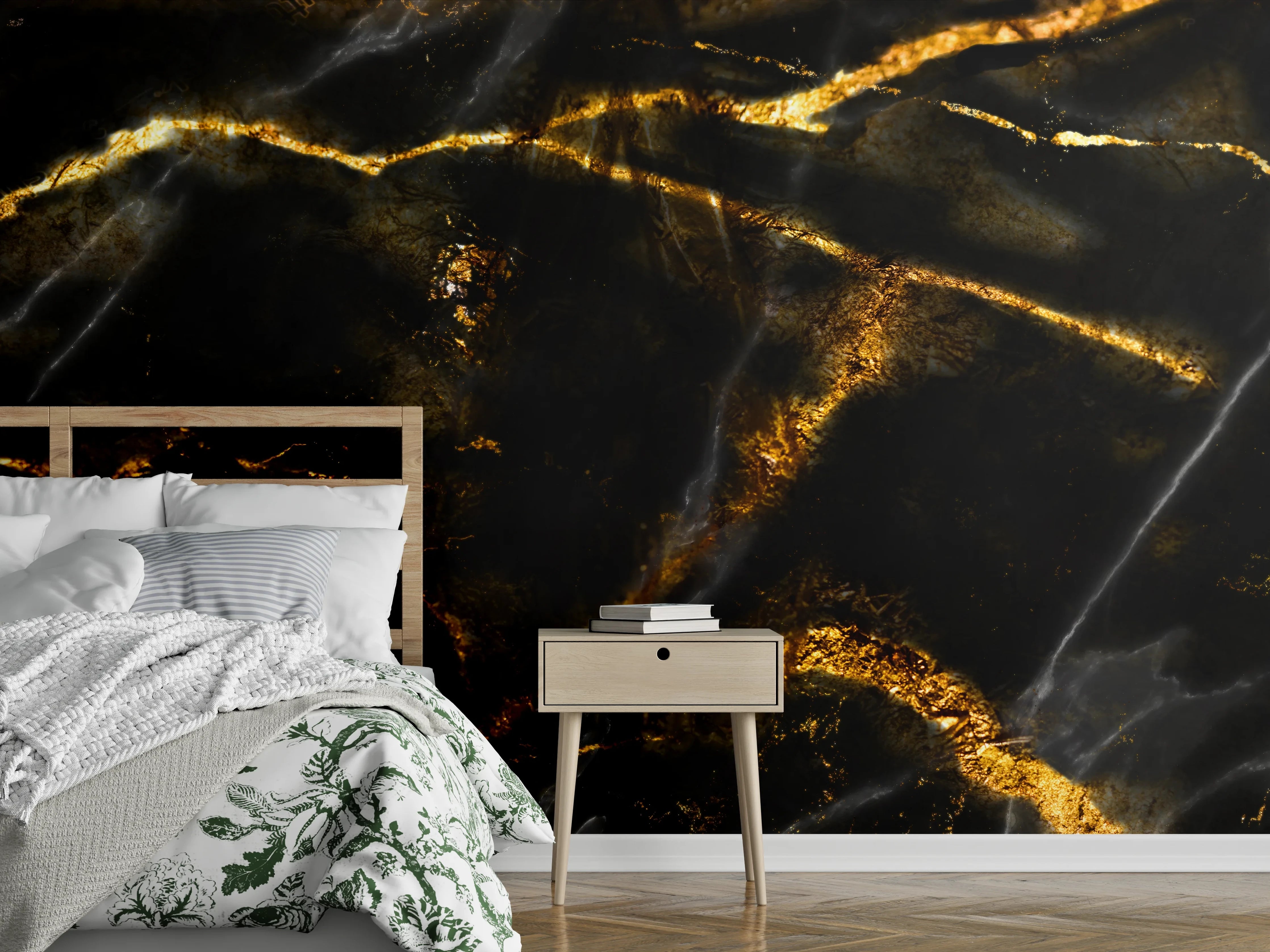 Wandverkleidung Schlafzimmer - Monocolor Alkohol Tinte Marmorierung