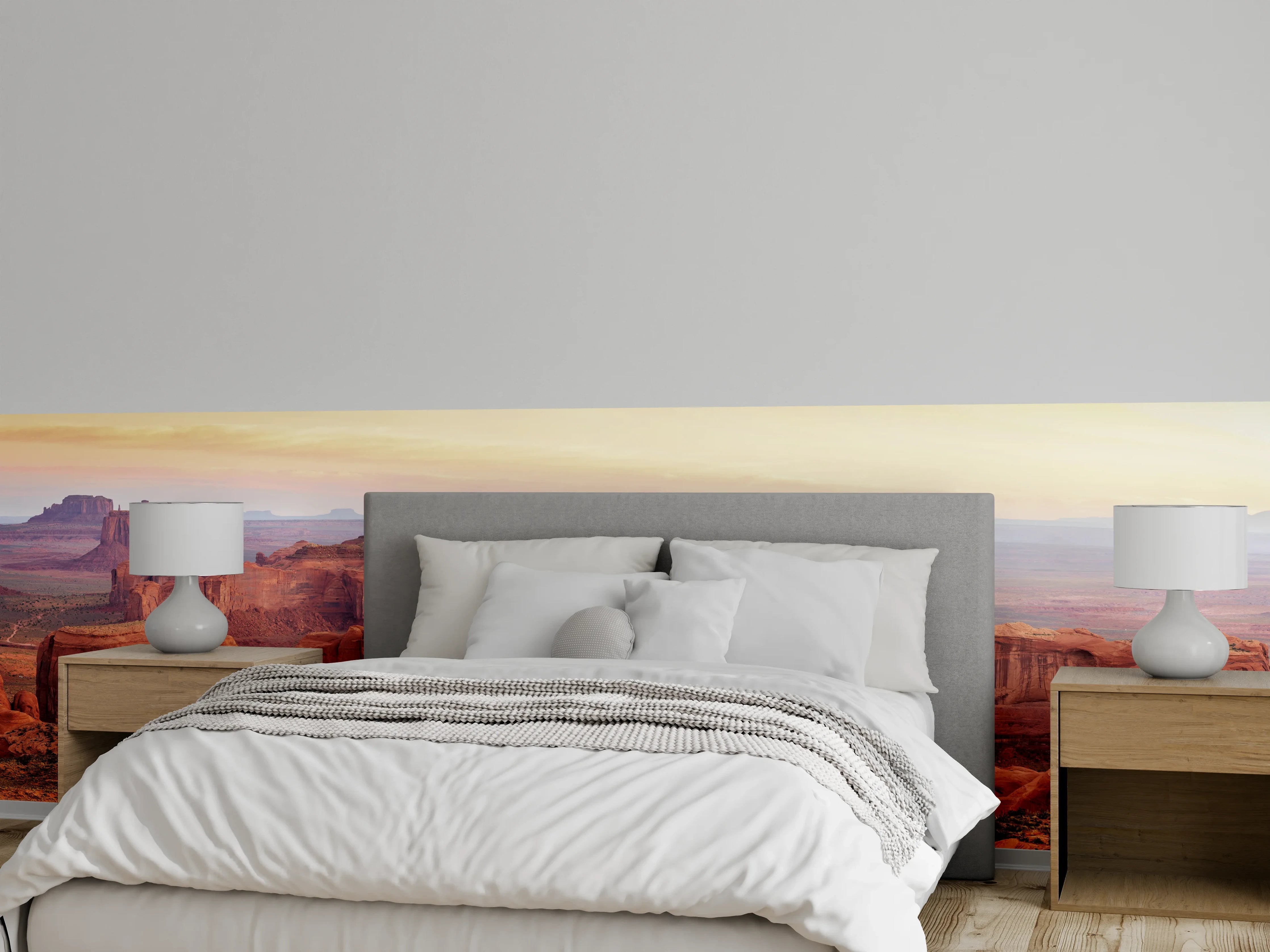 Wandverkleidung Schlafzimmer - Monument Valley Panorama Sonnenaufgang