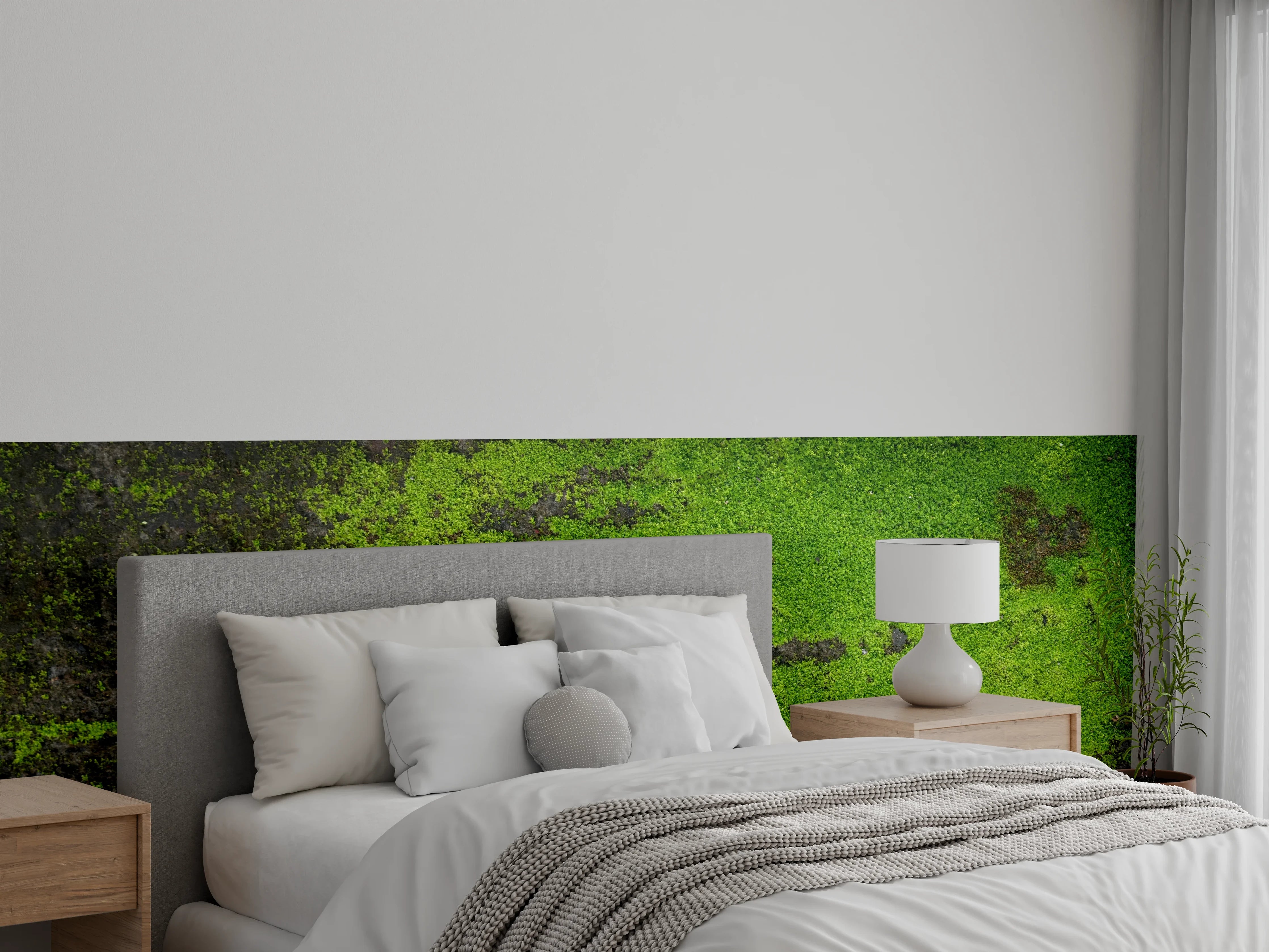 Wandverkleidung Schlafzimmer - Moosbewachsener Boden – Natürliche Frische