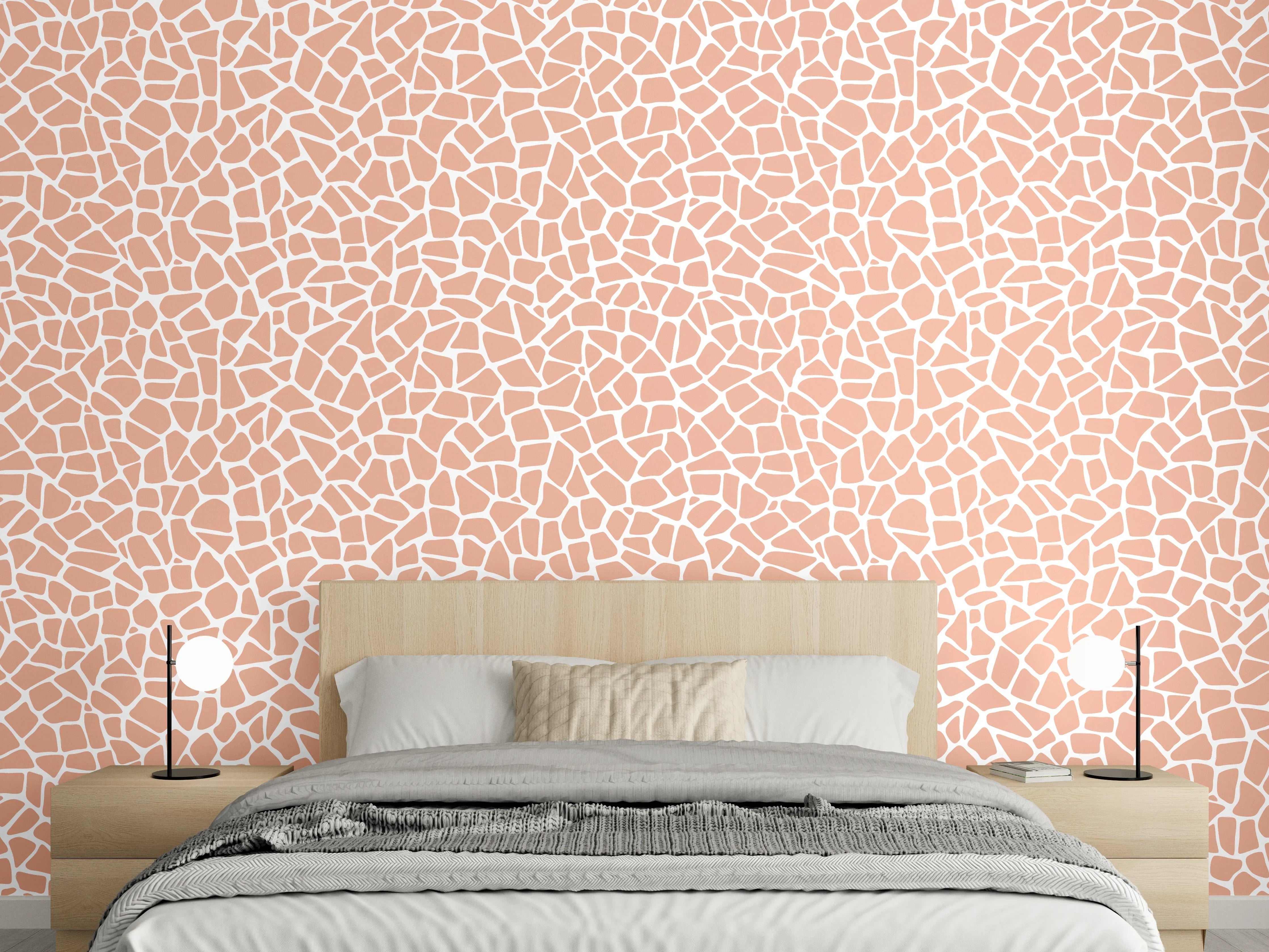 Wandverkleidung Schlafzimmer - Mosaik Optik Wandpaneel Rosa Weiß