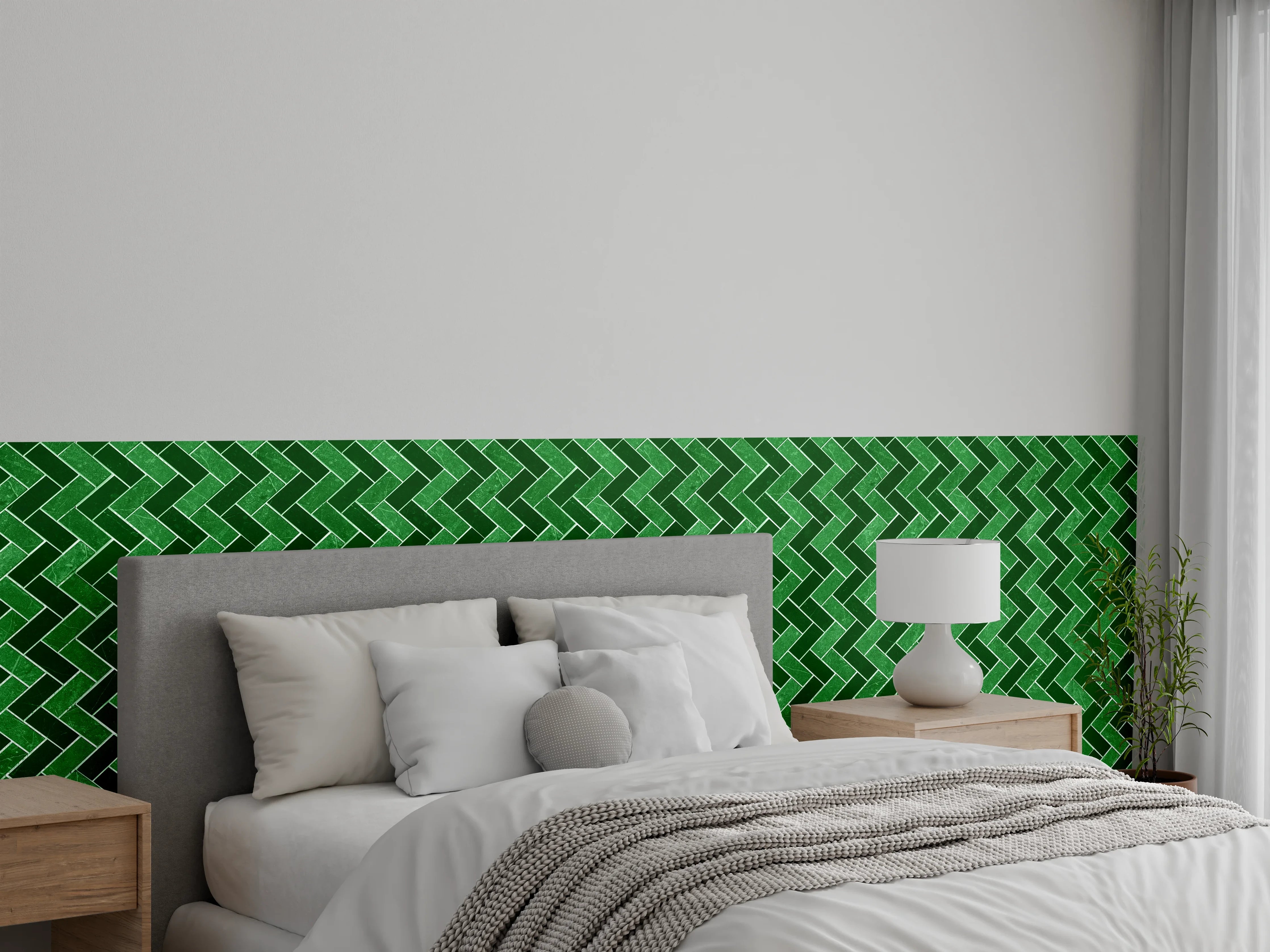 Wandverkleidung Schlafzimmer - Mosaik Textur - Fliesen