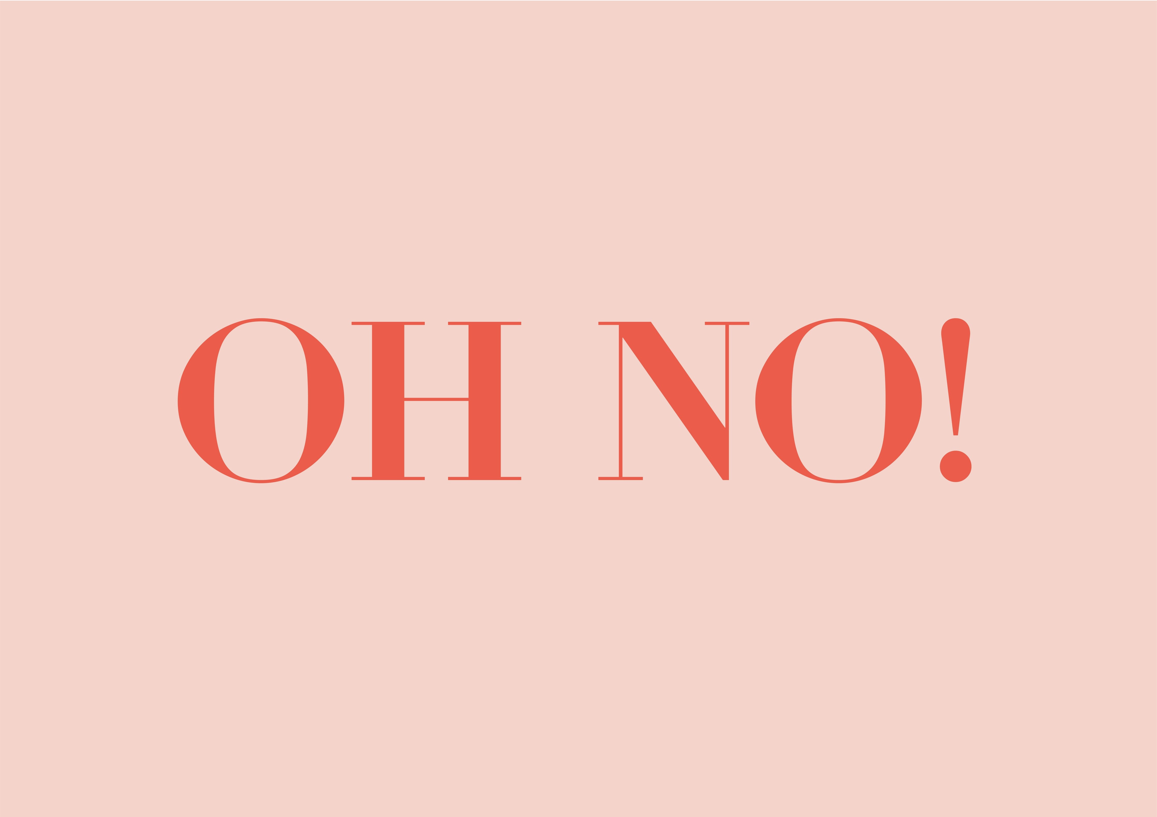 Wandverkleidung Schlafzimmer-Motivational Oh No! Quote Rosa