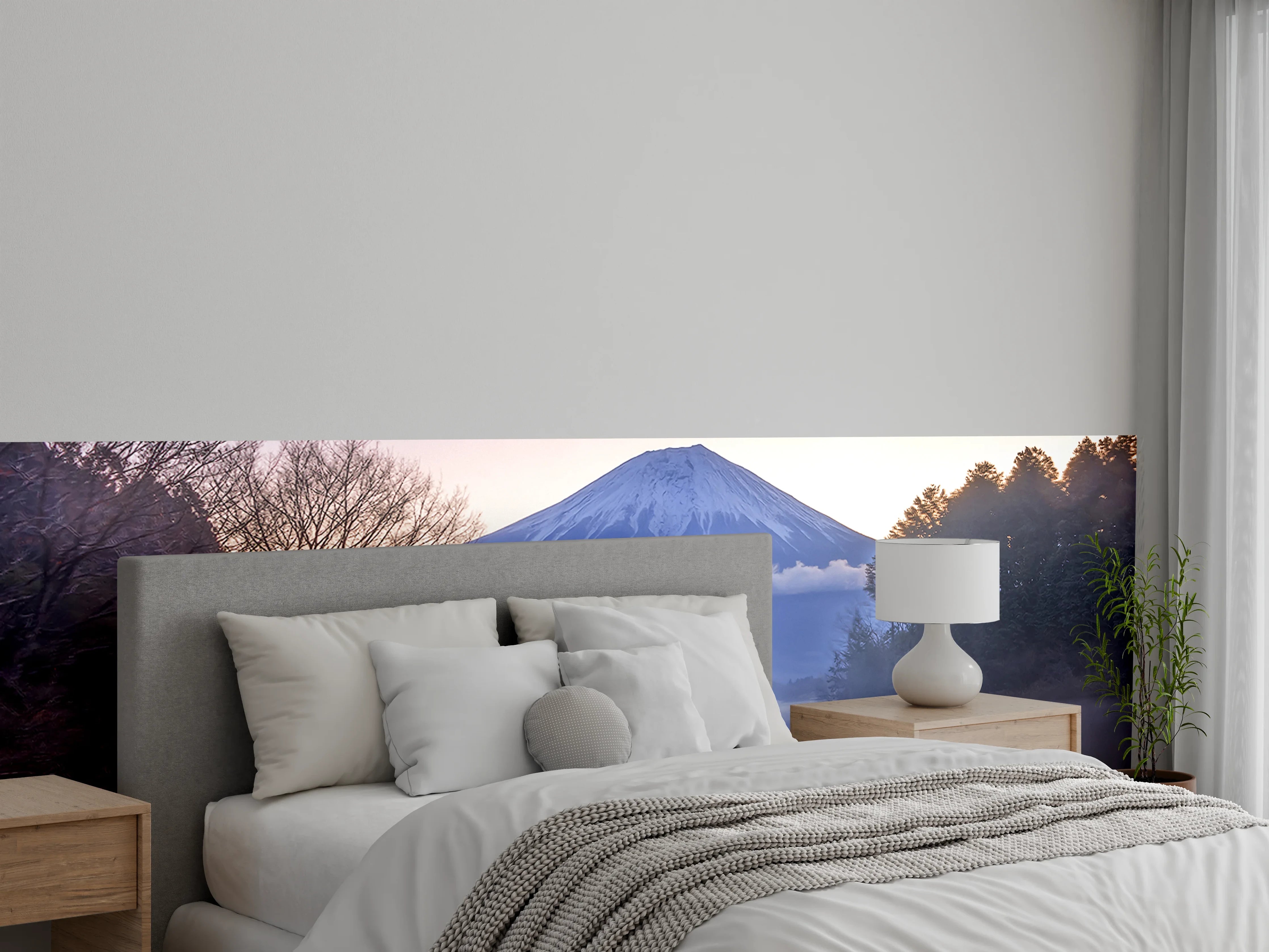 Wandverkleidung Schlafzimmer - Mount Fuji am Morgen – Japan Landschaft
