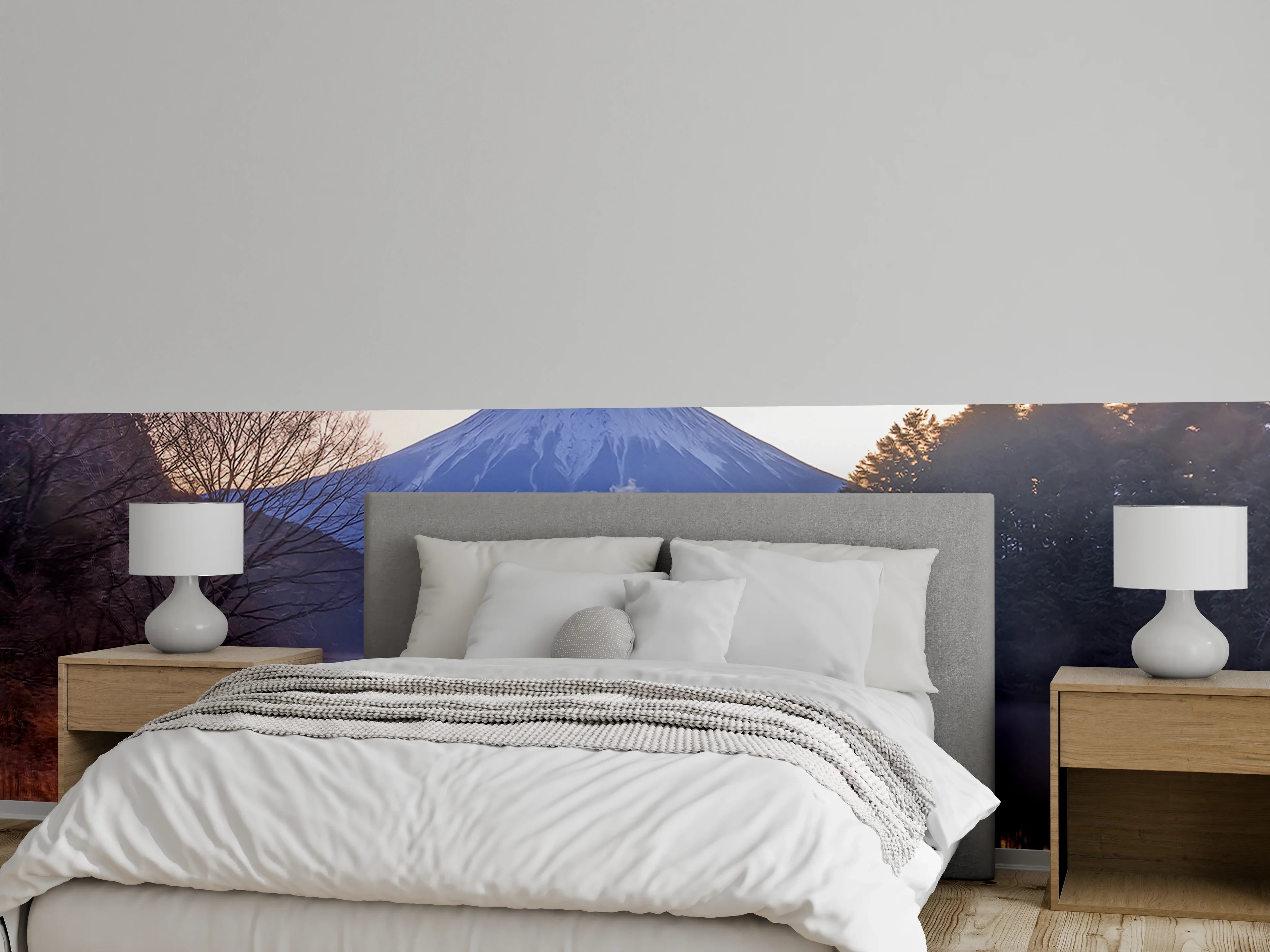 Wandverkleidung Schlafzimmer - Mount Fuji am Morgen – Japan Landschaft
