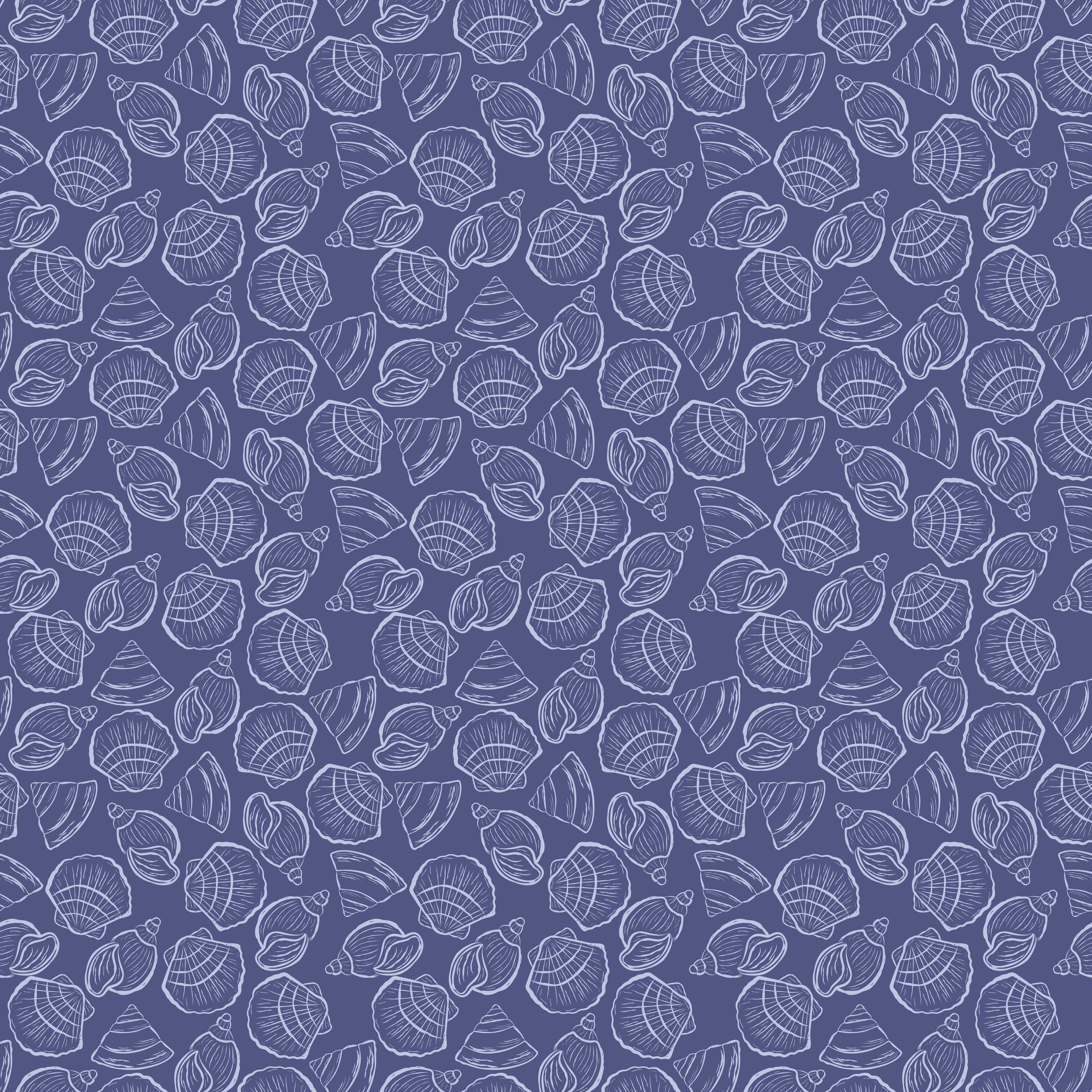 Wandverkleidung Schlafzimmer-Muschelmuster Mitternachtsblau