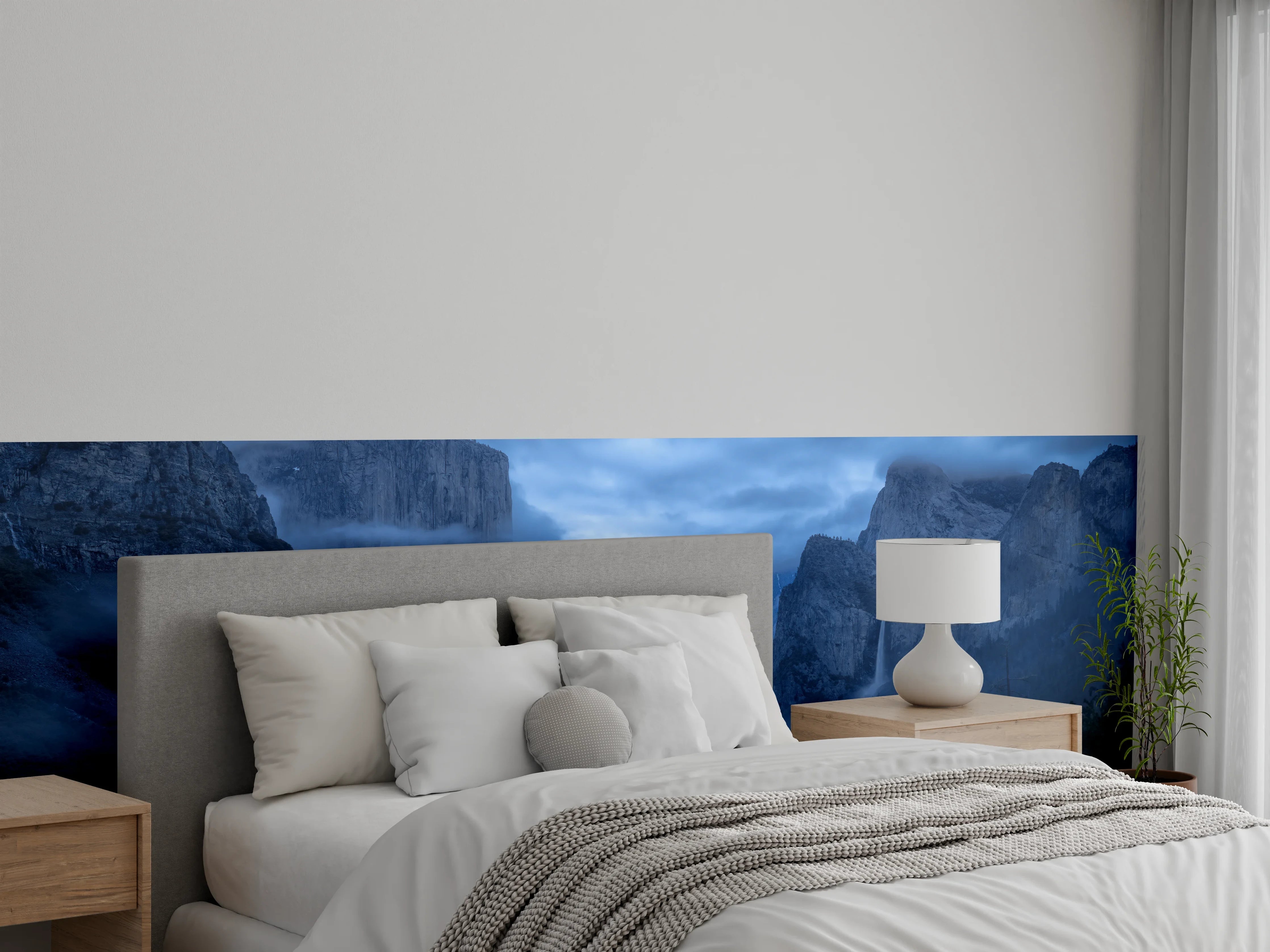 Wandverkleidung Schlafzimmer - Mystischer Yosemite Nationalpark bei Dämmerung