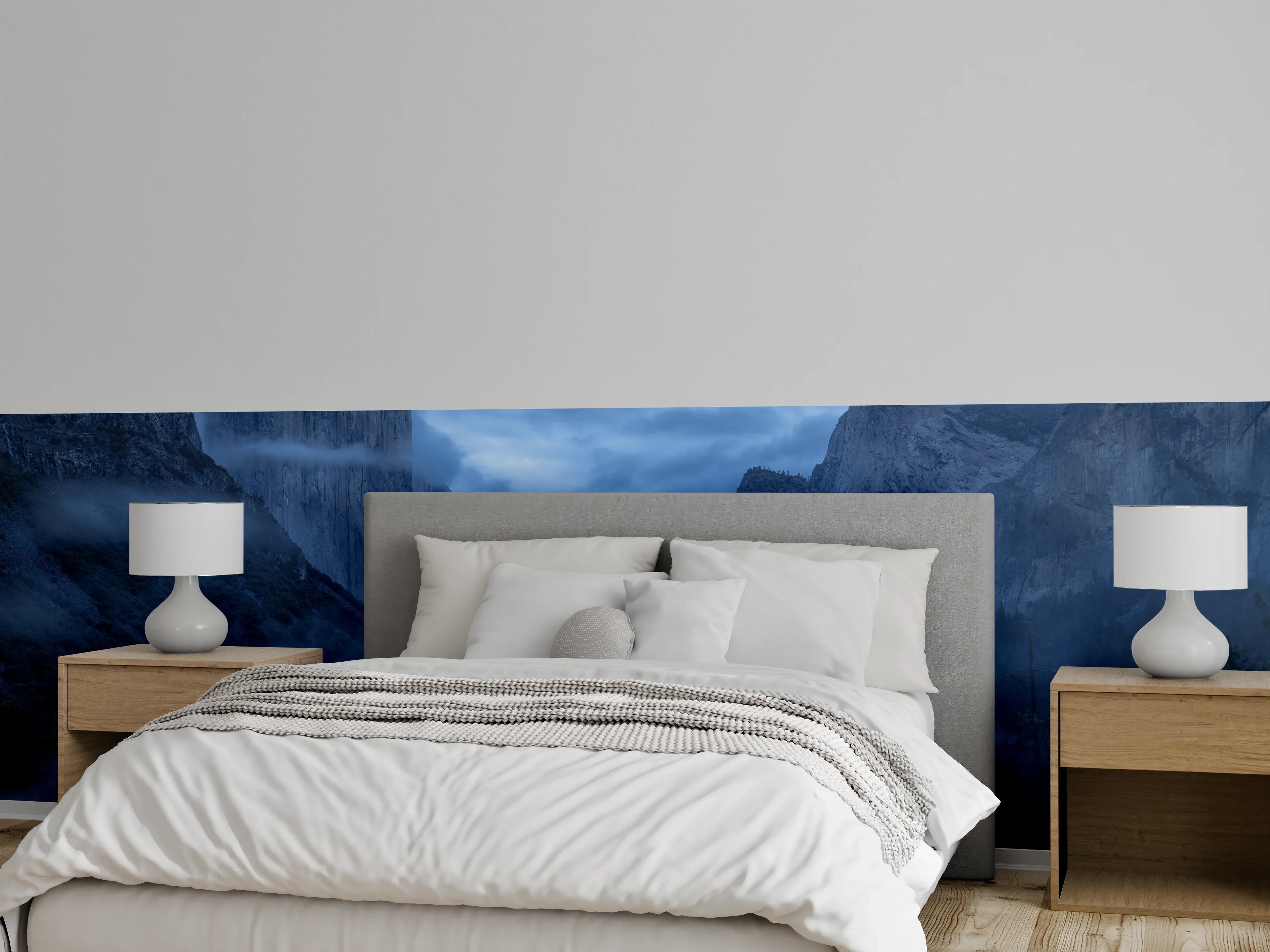 Wandverkleidung Schlafzimmer - Mystischer Yosemite Nationalpark bei Dämmerung