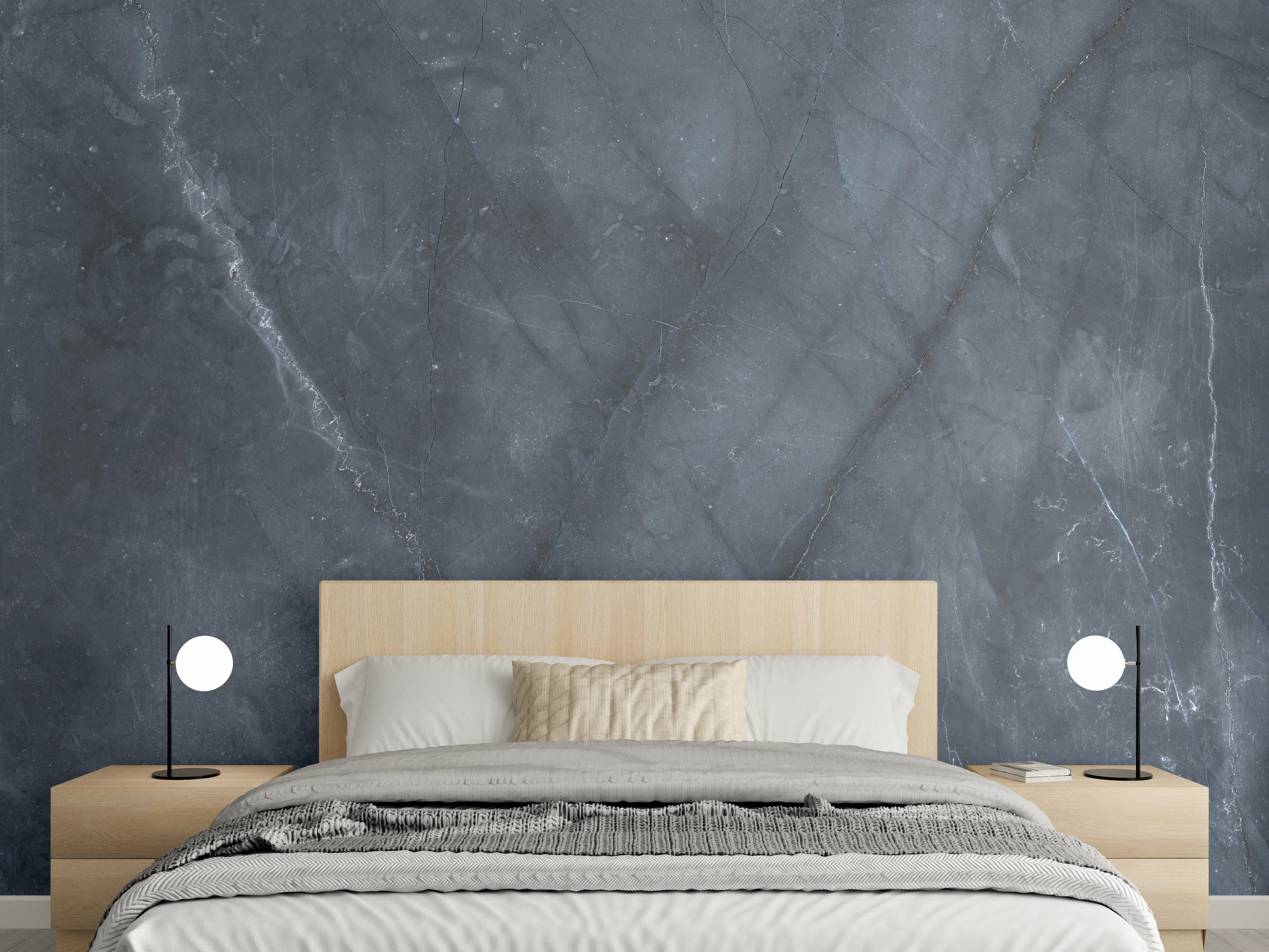 Wandverkleidung Schlafzimmer - Nahaufnahme italienische Marmorplatte