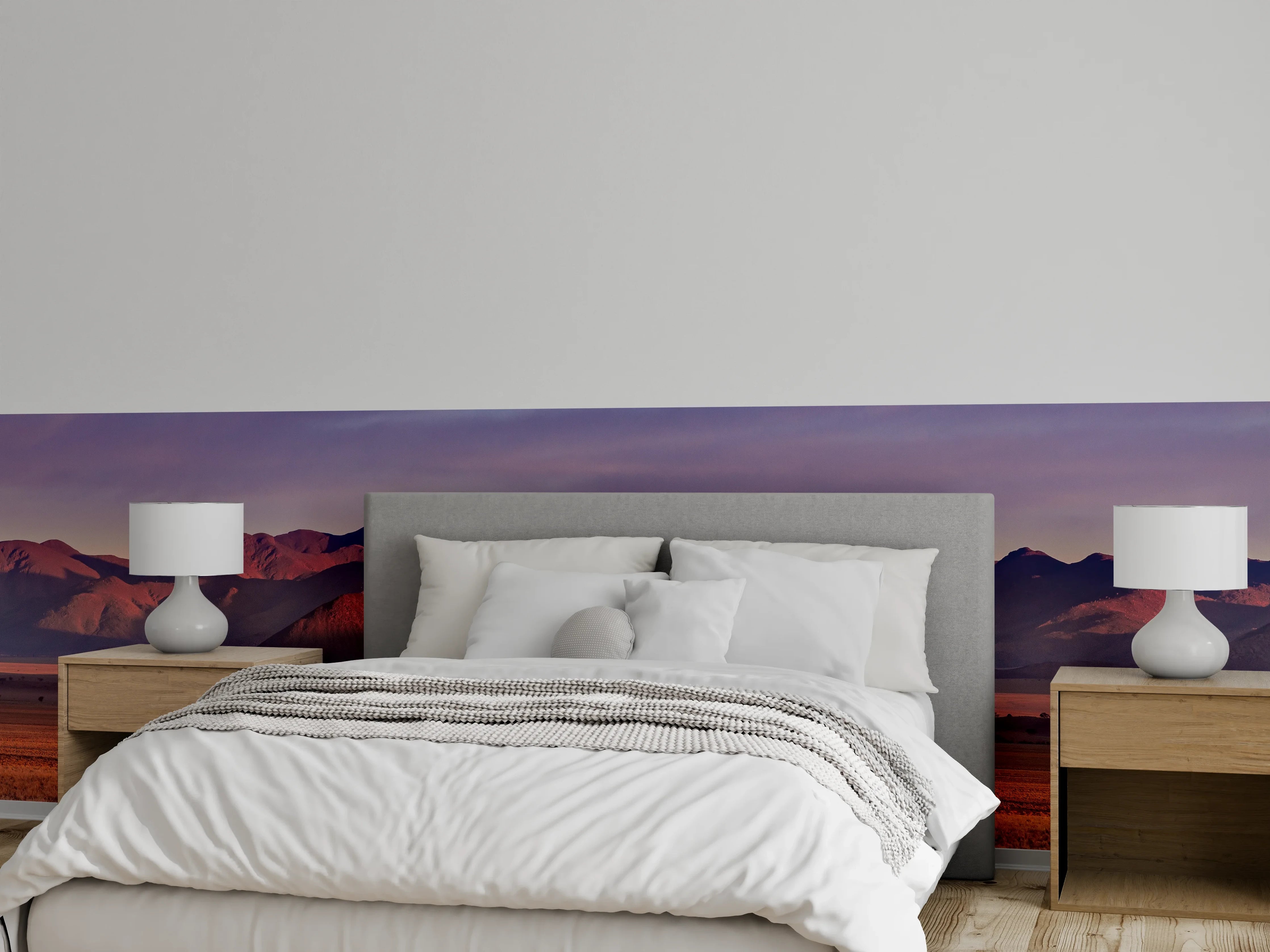 Wandverkleidung Schlafzimmer - Namib Wüste Panorama Fototapete